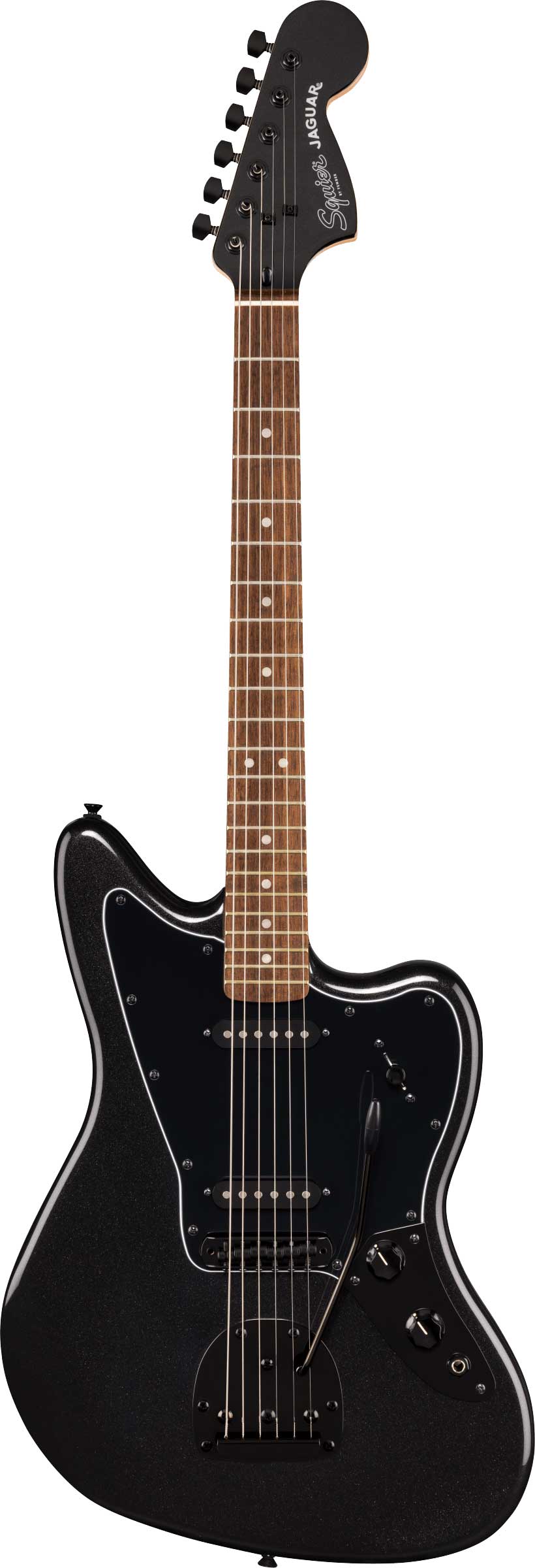 Squier FSR Affinity Jaguar Metallic Black Indian Laurel Fingerboard