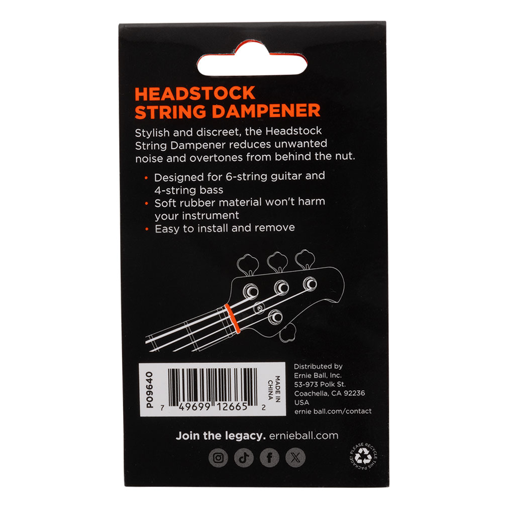 Ernie Ball String Dampener - Guitar Headstock