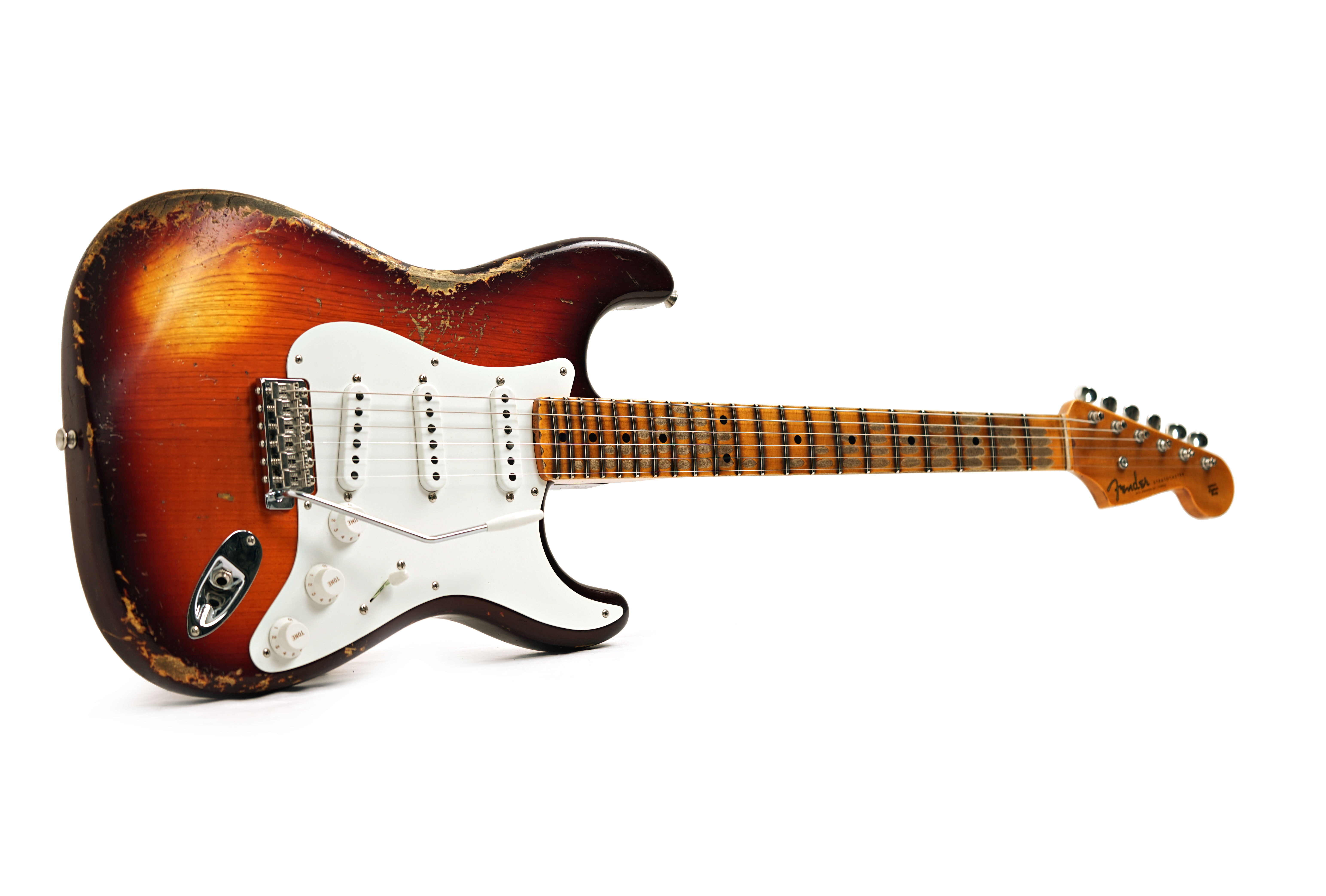 Fender Custom Shop 1955 Stratocaster Heavy Relic Faded Violin Burst #CZ589405