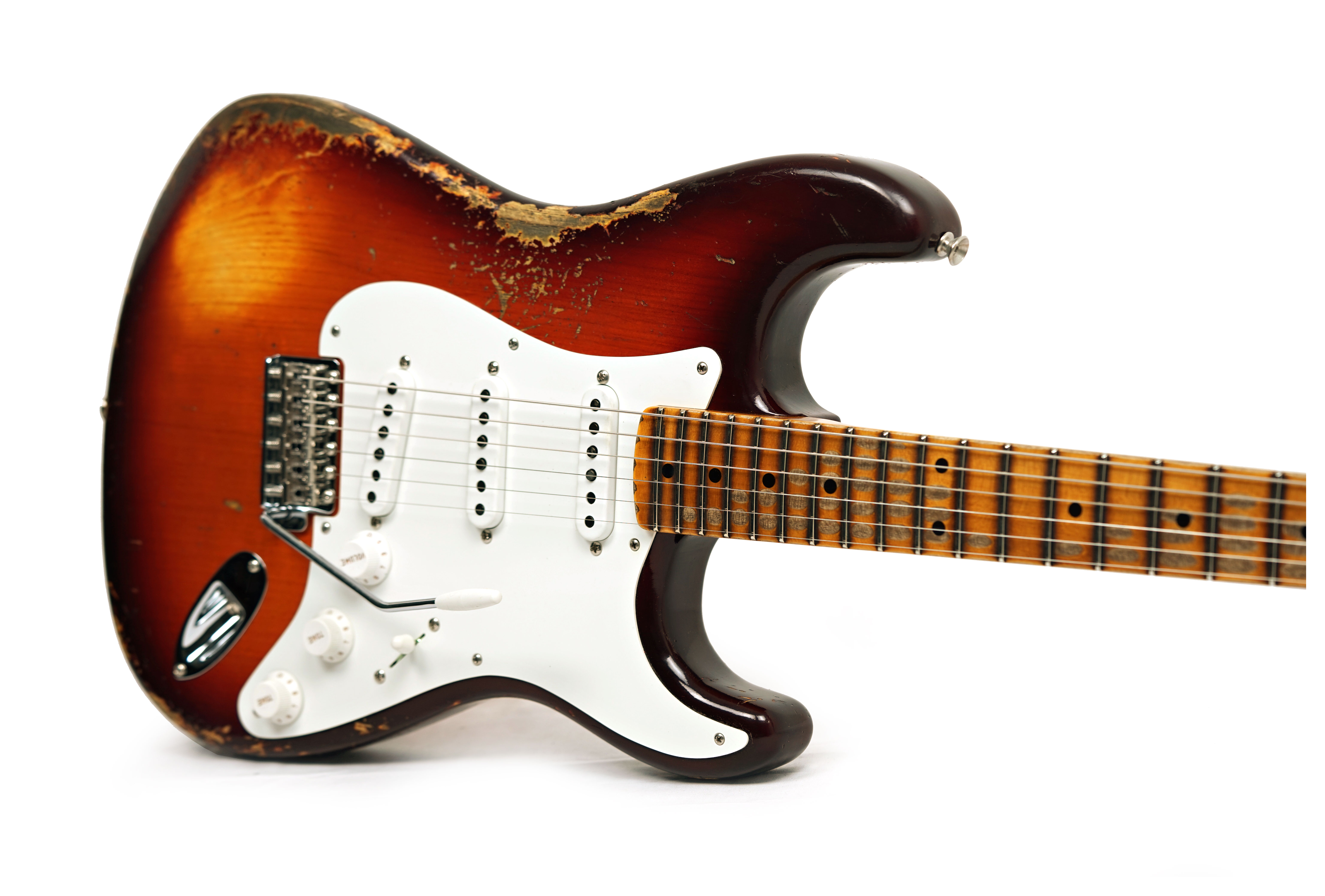 Fender Custom Shop 1955 Stratocaster Heavy Relic Faded Violin Burst #CZ589405