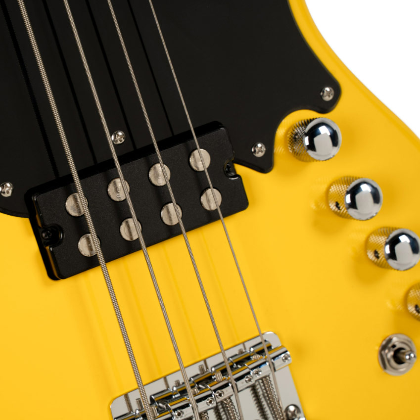 Cort GB Short Scale Bass Yellow Crush