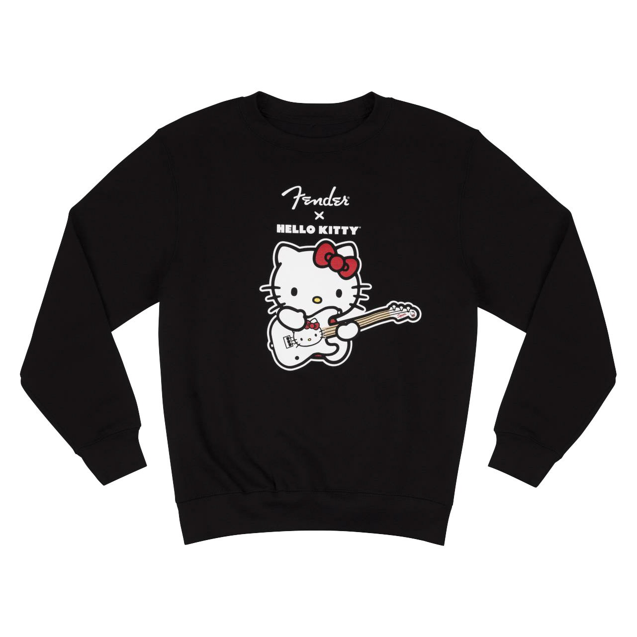Fender Hello Kitty Crewneck Logo Sweatshirt Black M
