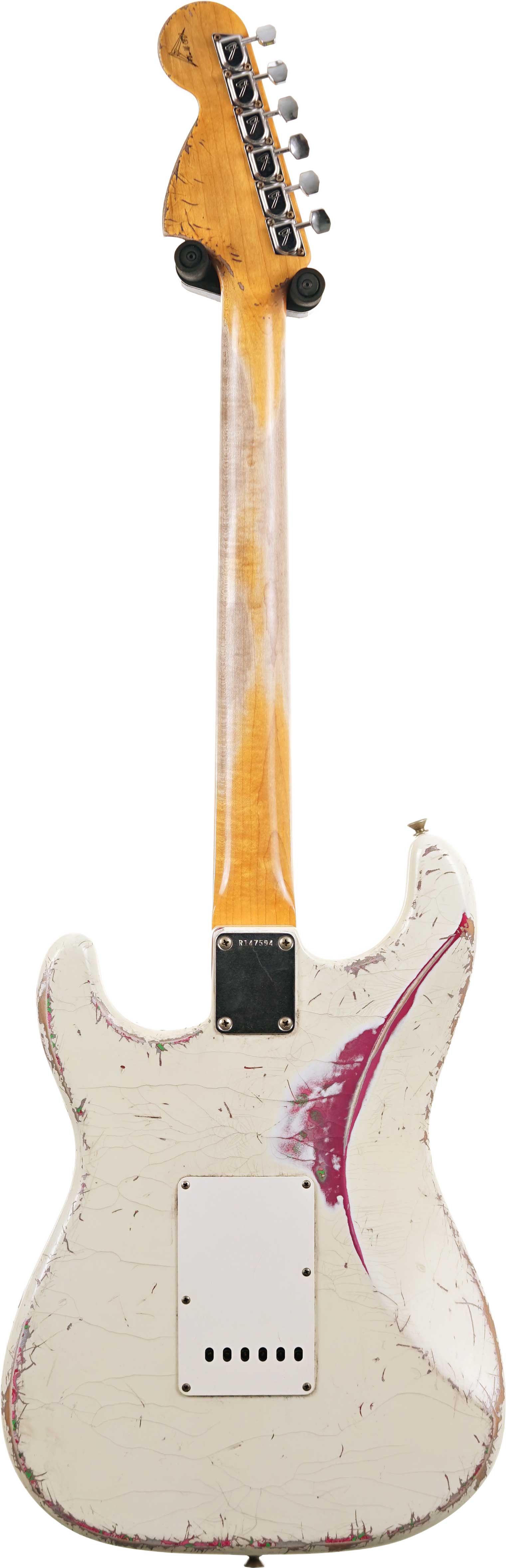 Fender Custom Shop 1969 Stratocaster Medium Heavy Relic Faded Olympic White Over Pink Paisley Masterbuilt by Austin MacNutt #R147594