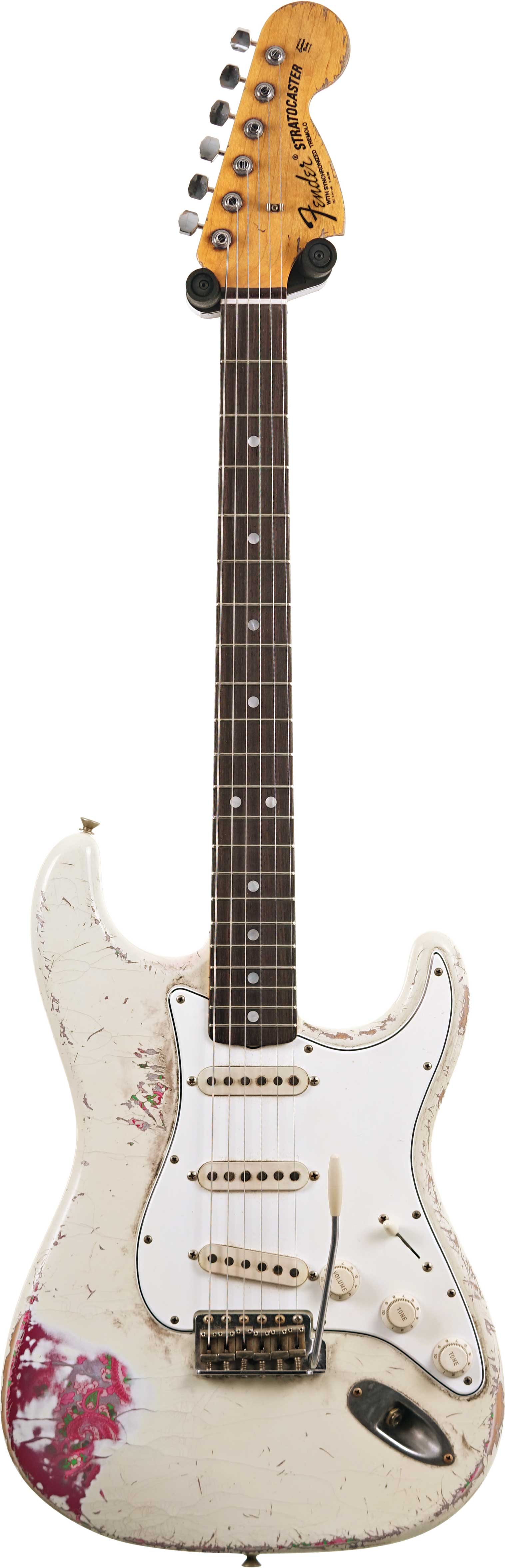 Fender Custom Shop 1969 Stratocaster Medium Heavy Relic Faded Olympic White Over Pink Paisley Masterbuilt by Austin MacNutt #R147594