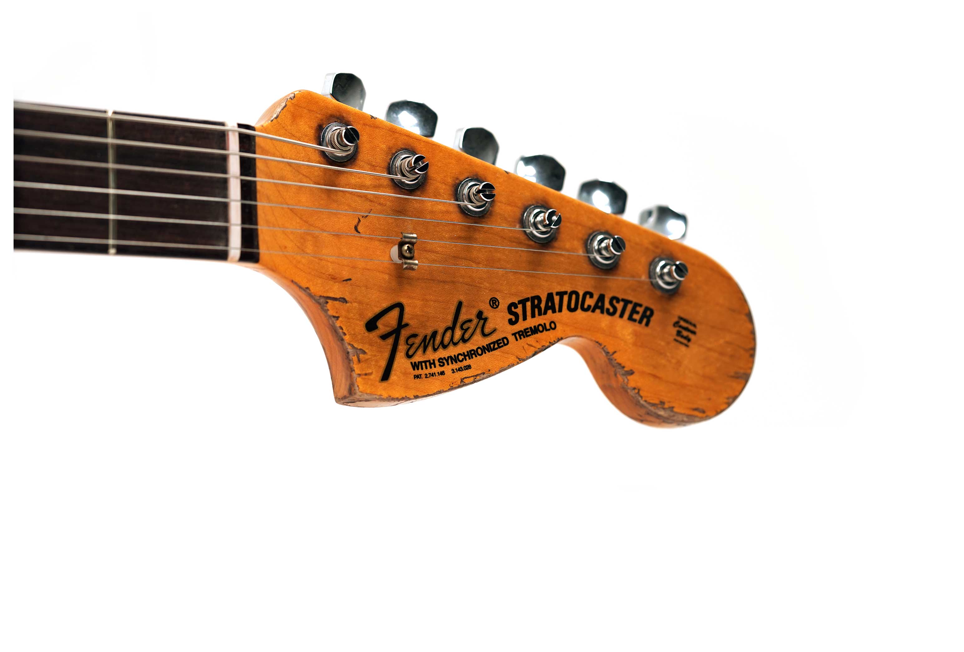 Fender Custom Shop 1969 Stratocaster Medium Heavy Relic Faded Olympic White Over Pink Paisley Masterbuilt by Austin MacNutt #R147594
