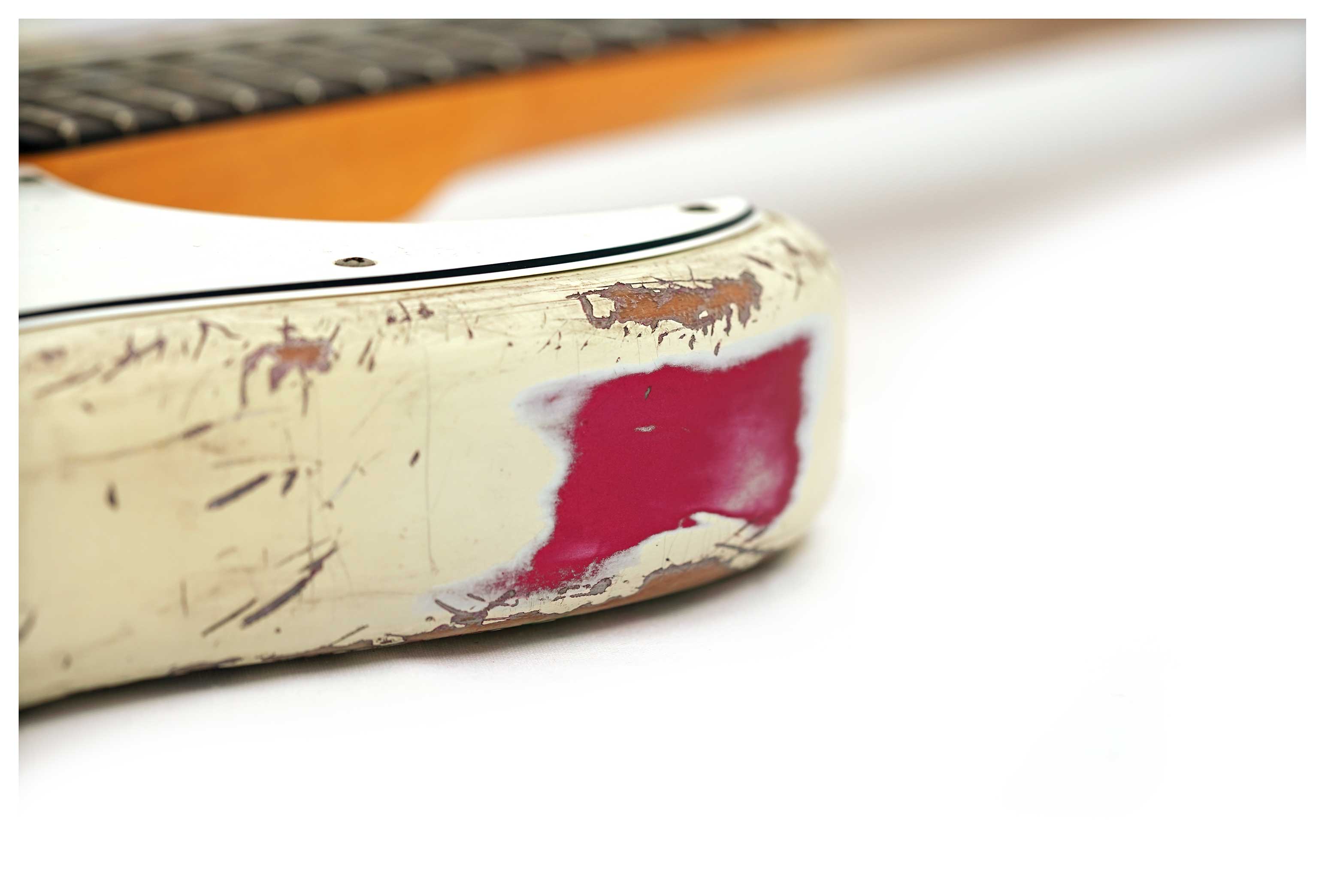 Fender Custom Shop 1969 Stratocaster Medium Heavy Relic Faded Olympic White Over Pink Paisley Masterbuilt by Austin MacNutt #R147594