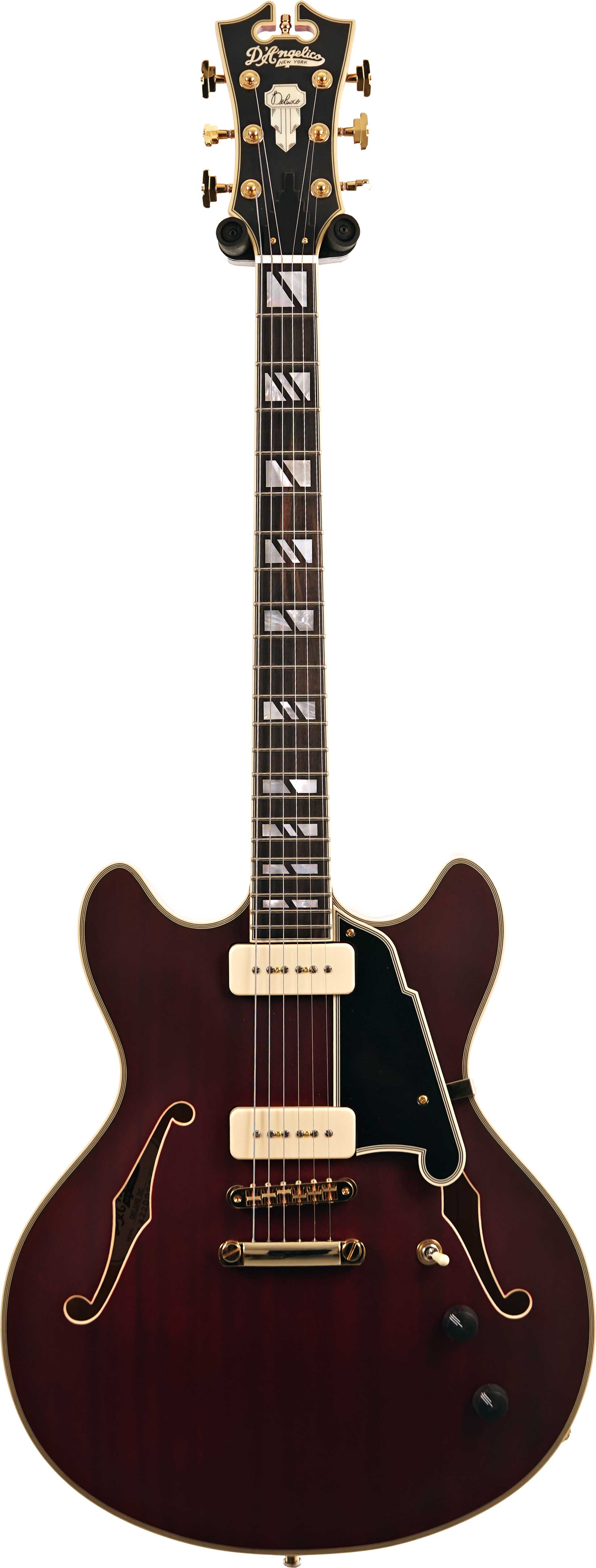 D'Angelico Deluxe DC Satin Trans Wine (Ex-Demo) #W2200274