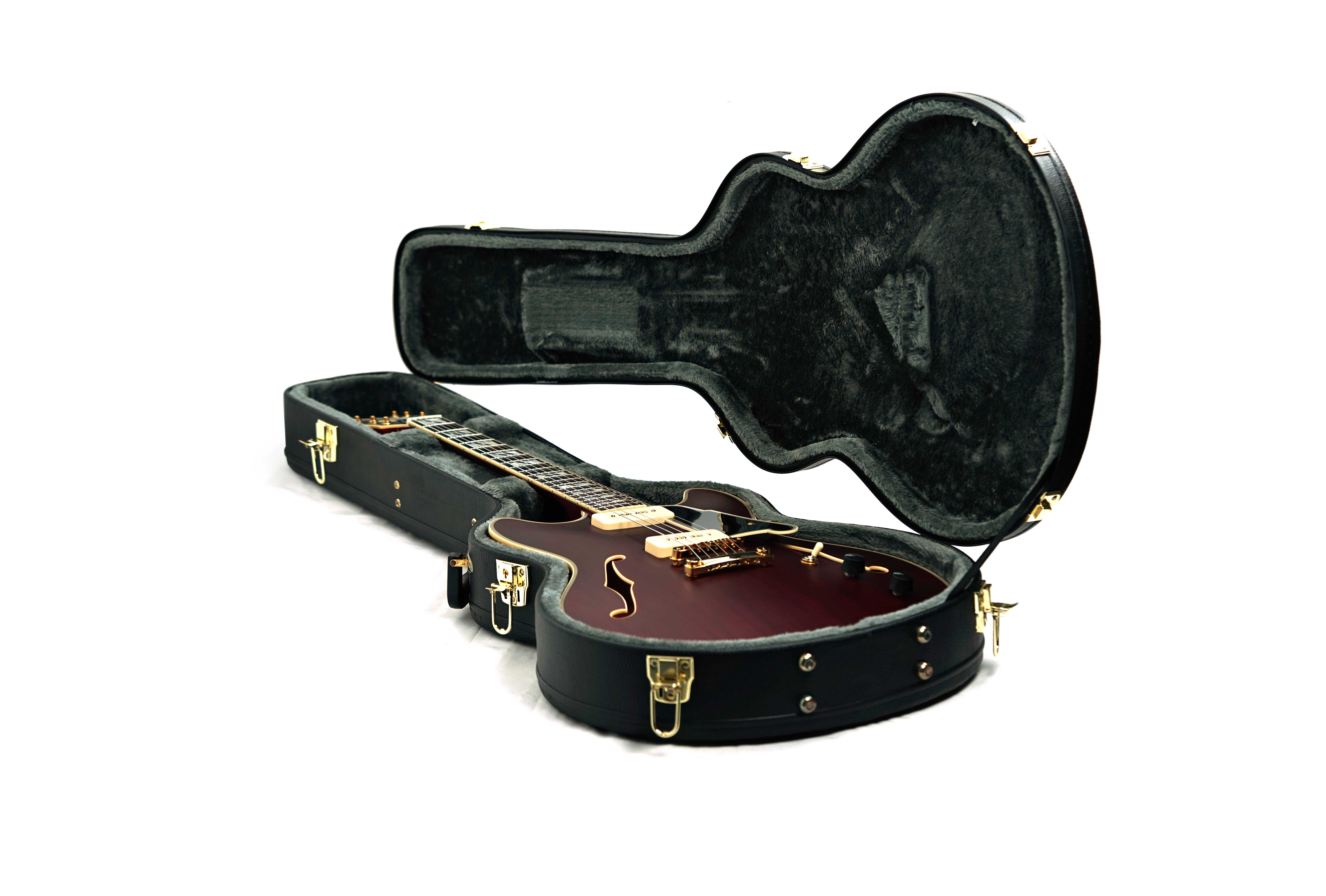 D'Angelico Deluxe DC Satin Trans Wine (Ex-Demo) #W2200274