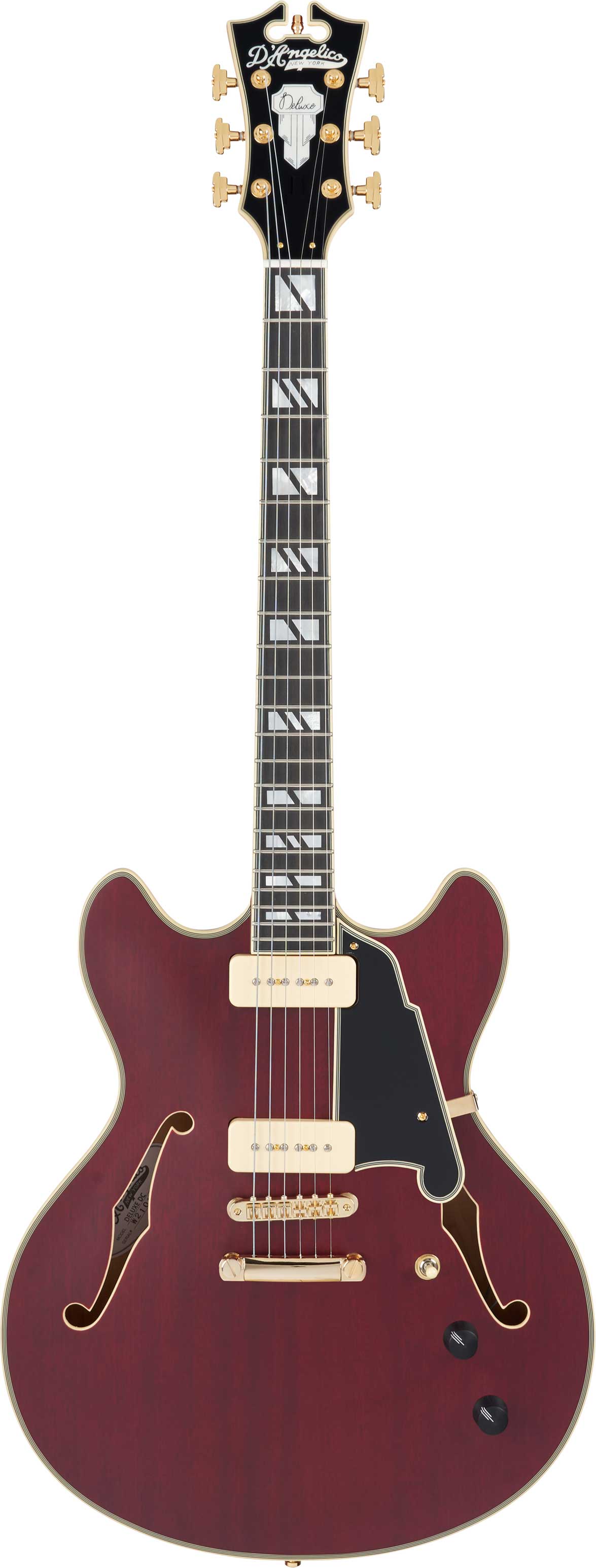 D'Angelico Deluxe DC Satin Trans Wine