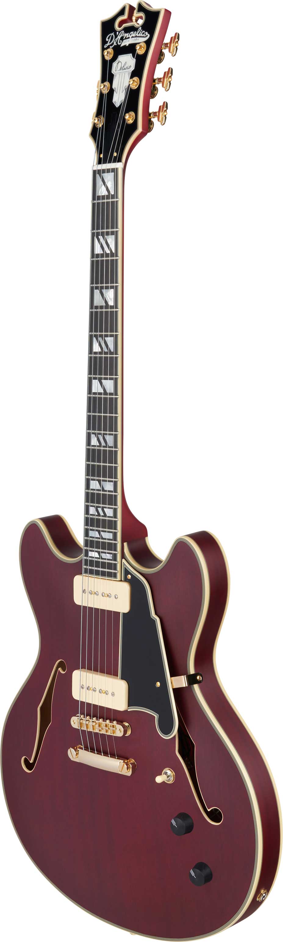 D'Angelico Deluxe DC Satin Trans Wine