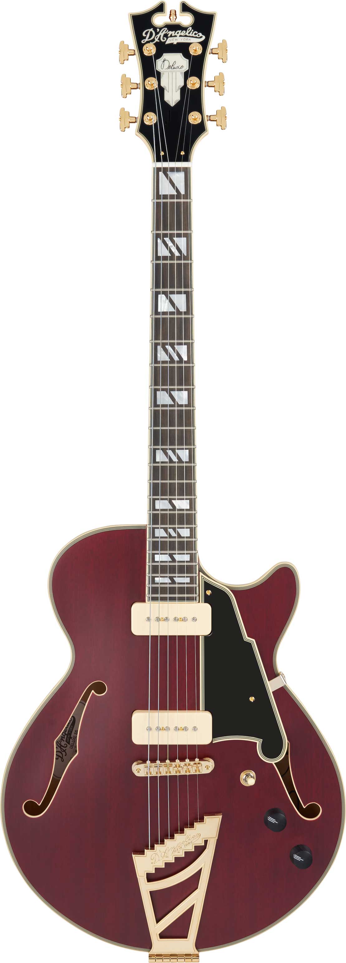 D'Angelico Deluxe SS Satin Trans Wine