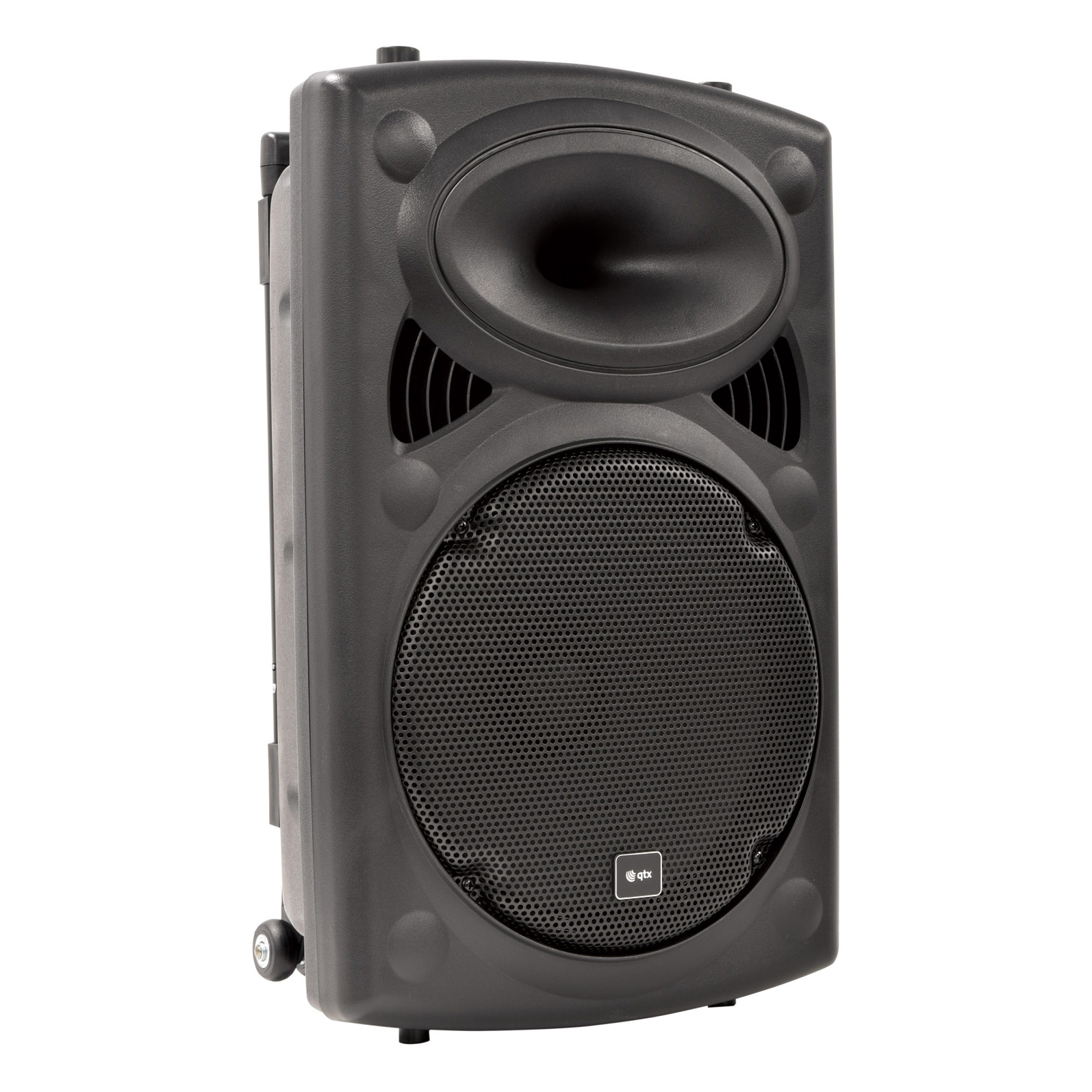 QTX QR12PA Portable PA Speaker with TWS + 2 x UHF Microphones