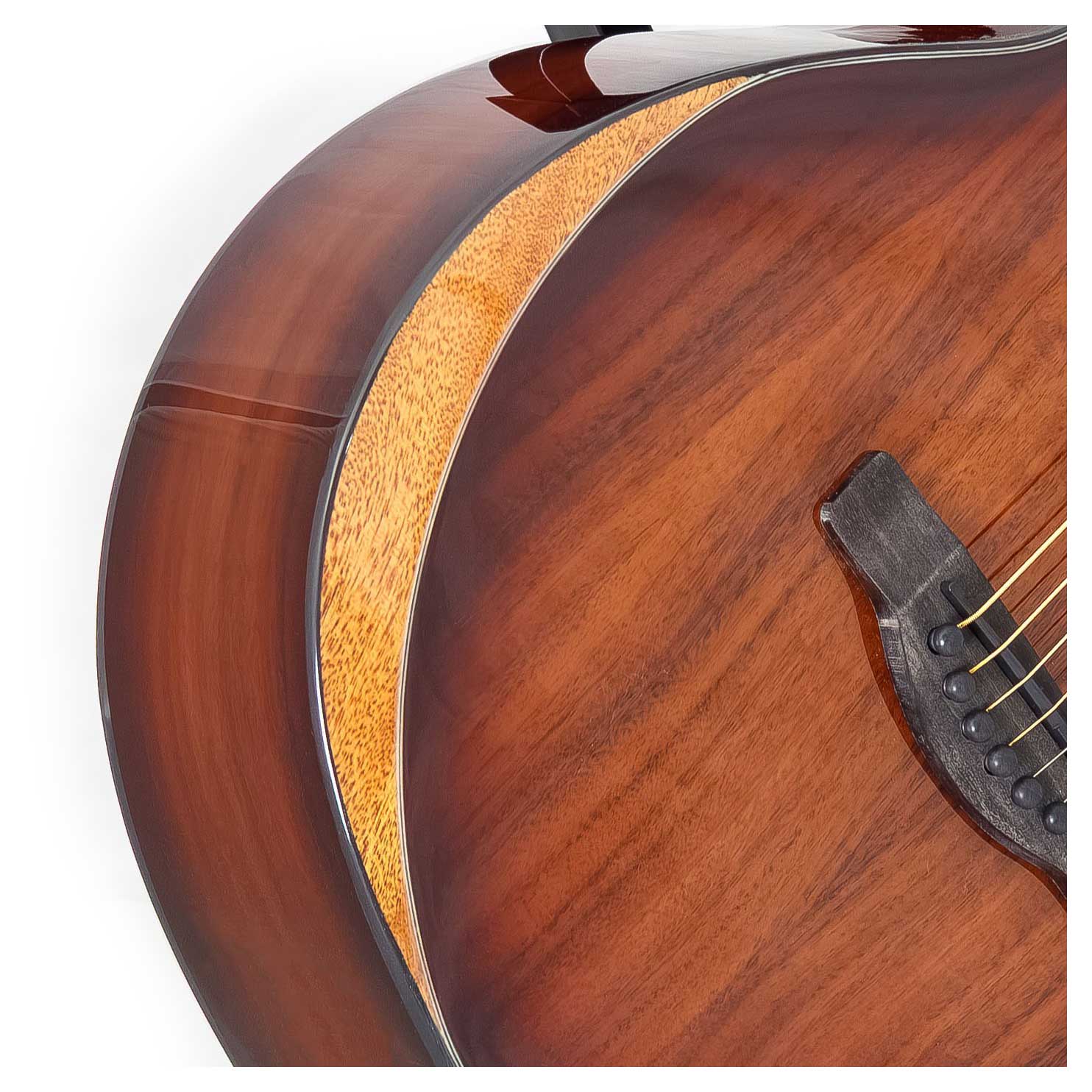 Adam Black O-2 Travel Koa Electro Acoustic with Bevelled Armrest