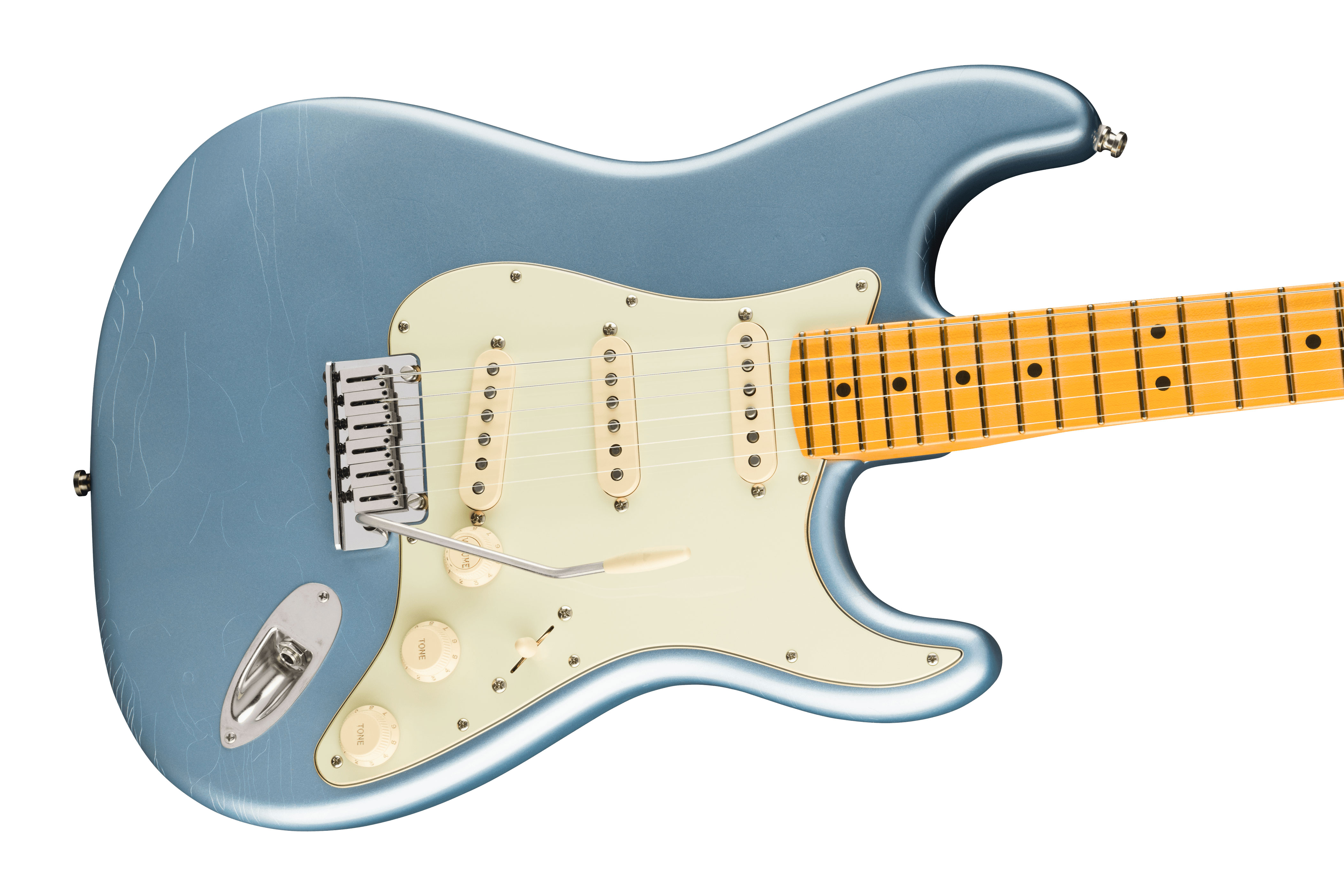Fender American Ultra Luxe 60s Stratocaster Ice Blue Metallic Maple Fingerboard