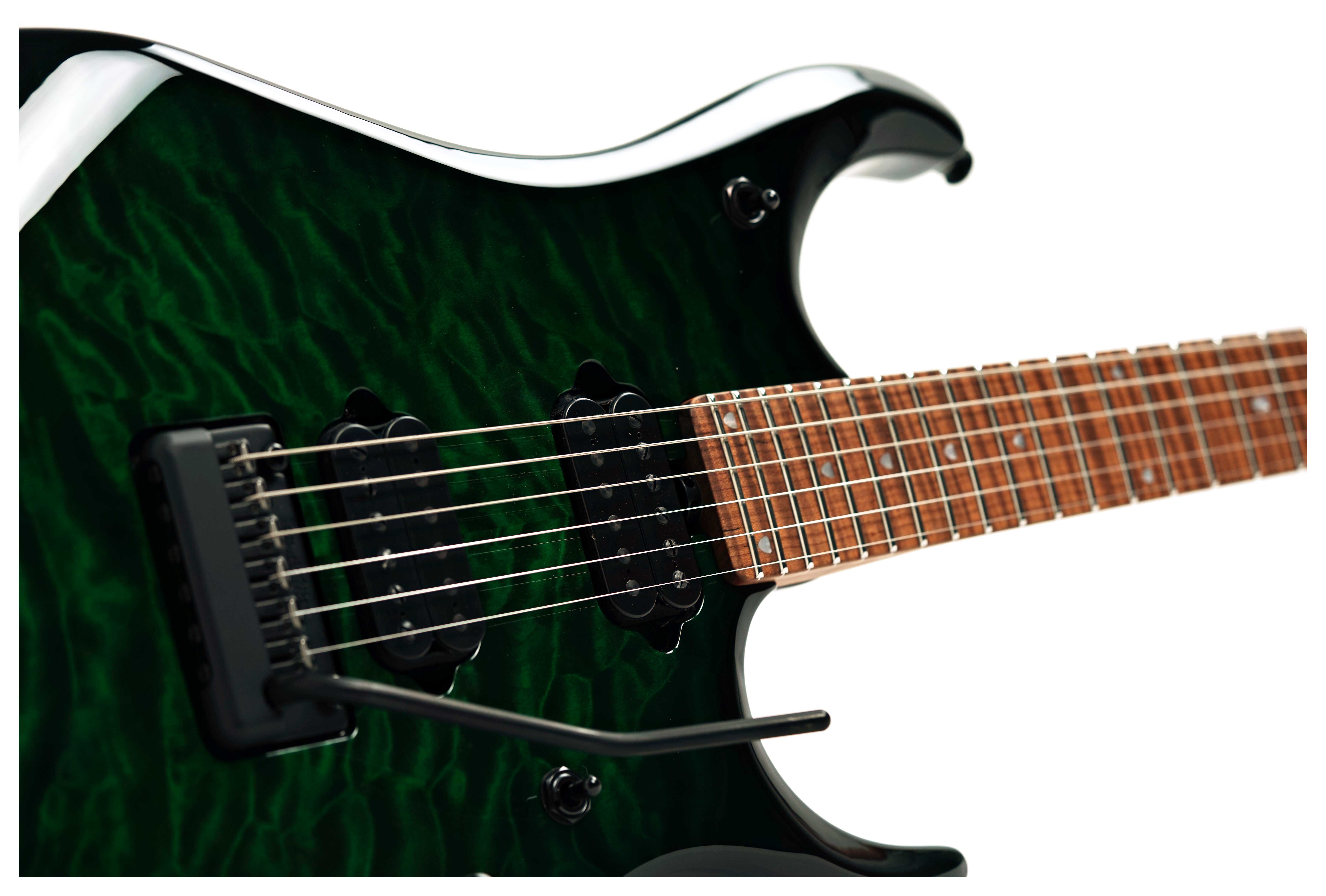 Music Man JP15 Green Tiger Eye Quilt #H09388