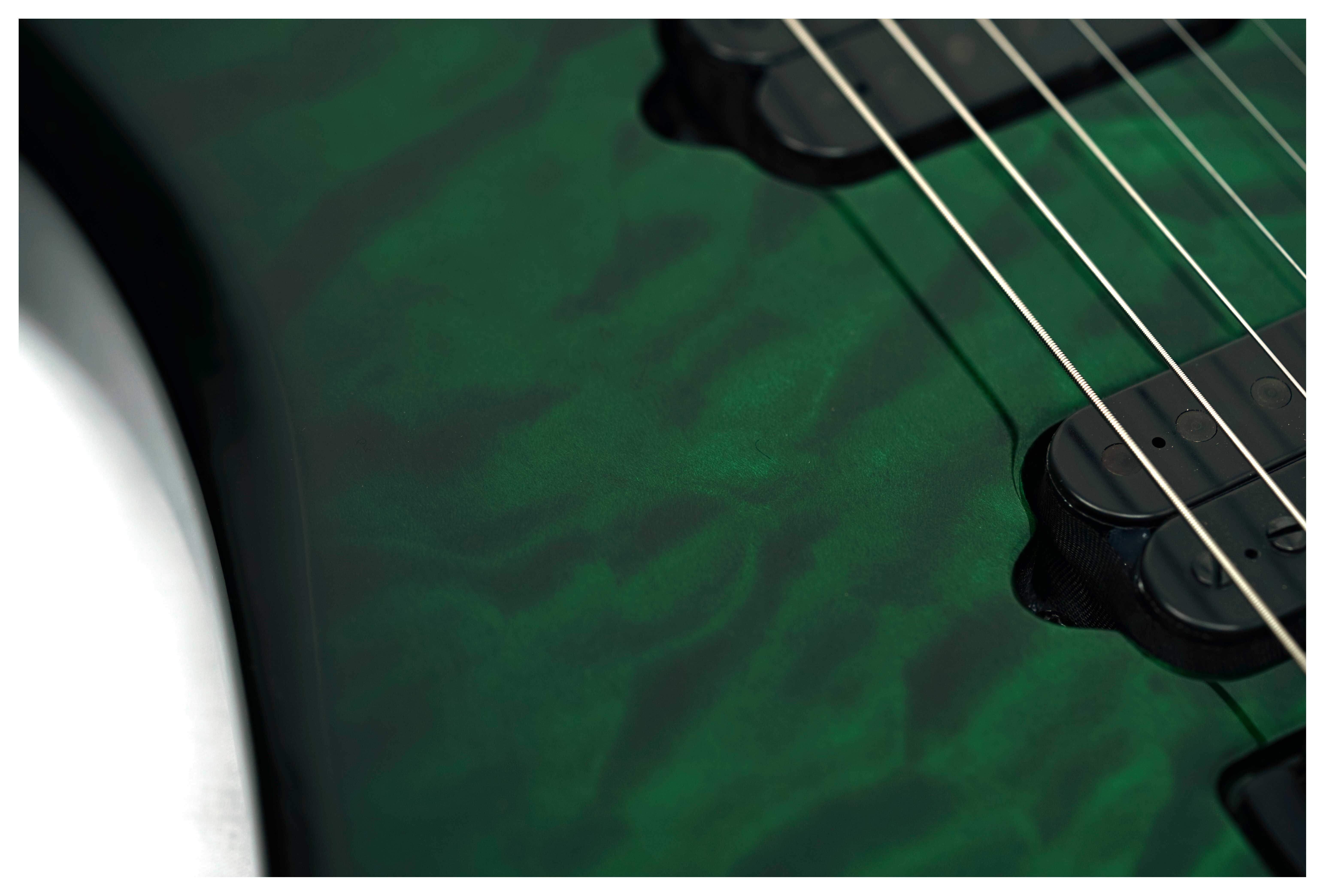 Music Man JP15 Green Tiger Eye Quilt #H09388
