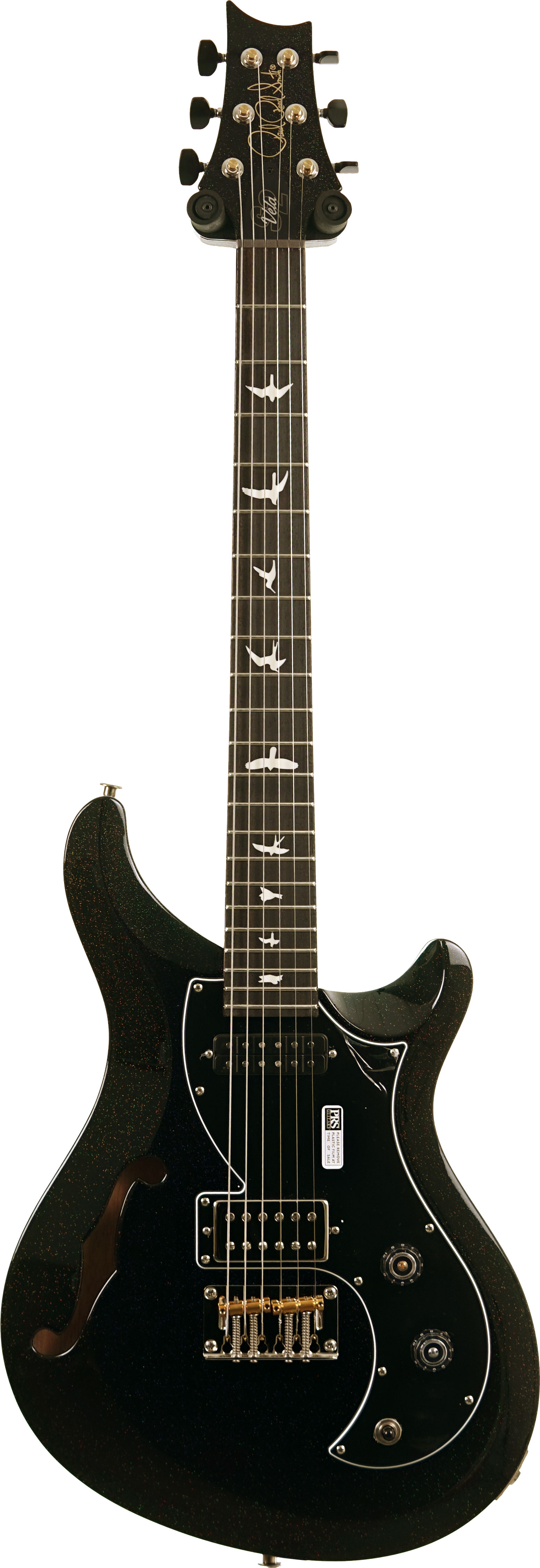 PRS S2 Vela Semi-Hollow Black Rainbow Holoflake #S2086901