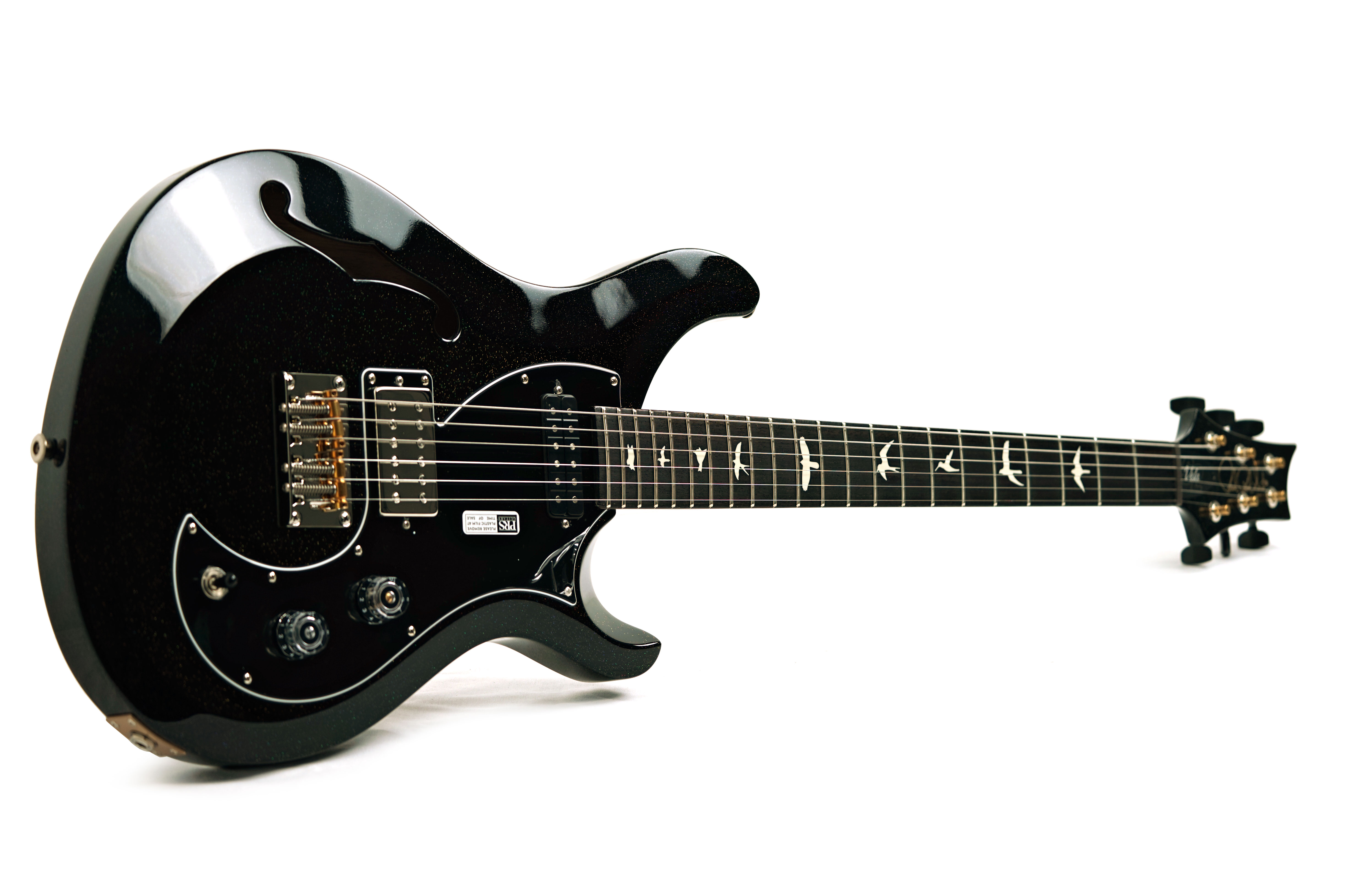 PRS S2 Vela Semi-Hollow Black Rainbow Holoflake #S2086901