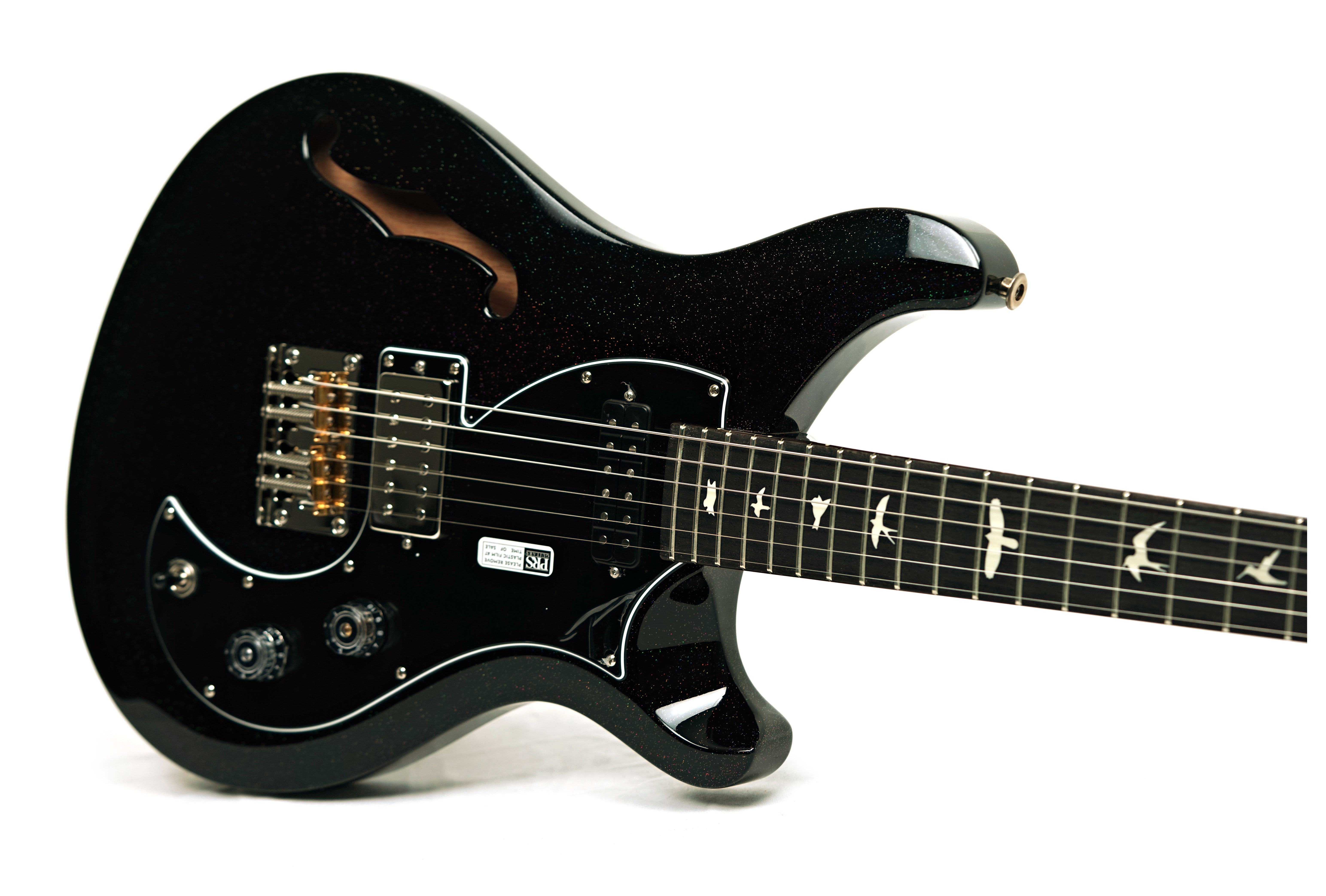 PRS S2 Vela Semi-Hollow Black Rainbow Holoflake #S2086901