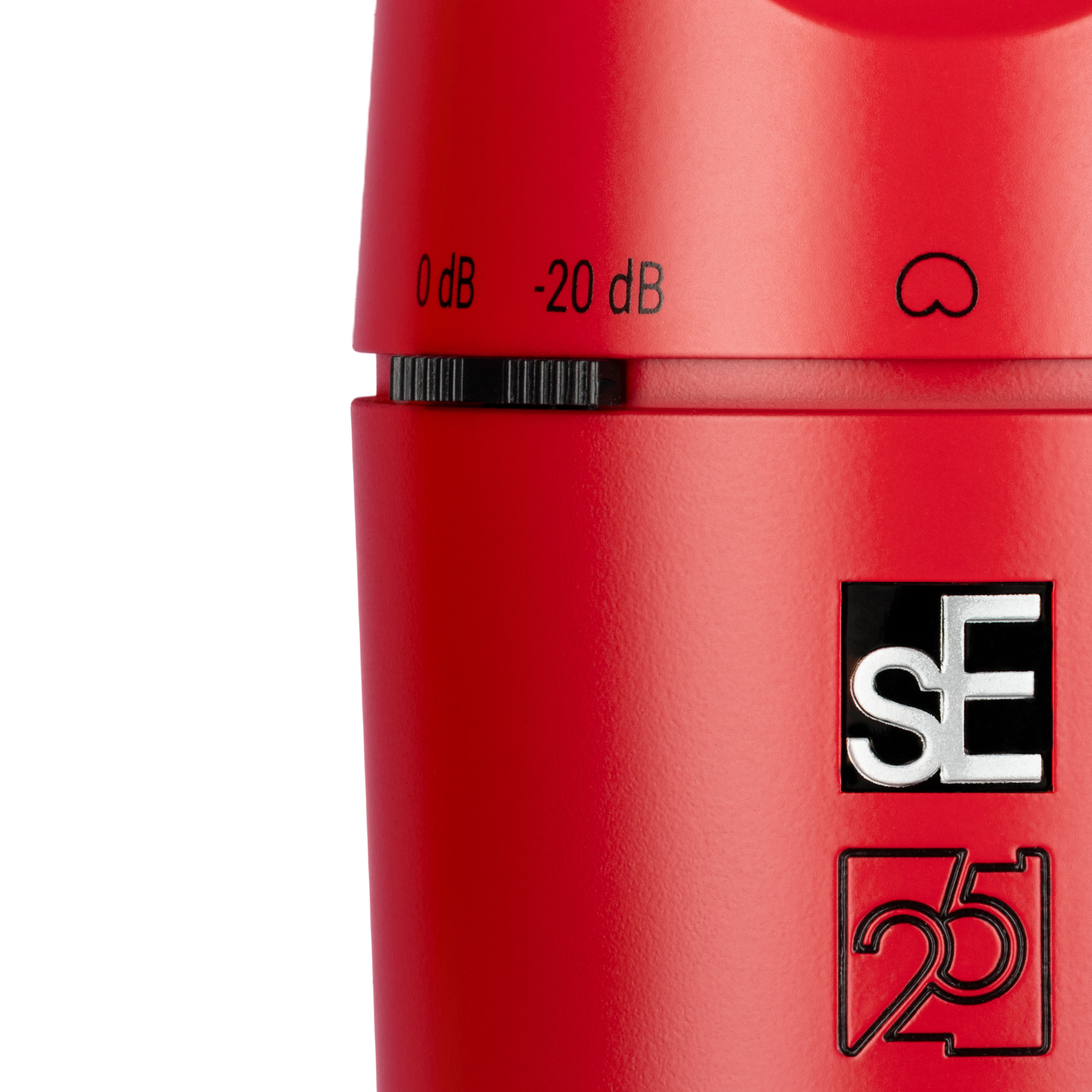 SE Electronics X1 Series Condenser Microphone with Clip, Red with Black Grille, Limited Anniversary Edition