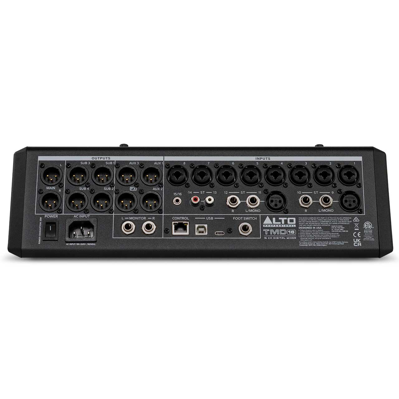 Alto TMD16 16-Channel Compact Digital Mixer with Bluetooth and USB
