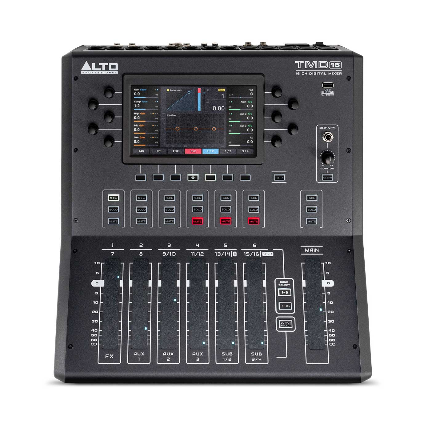 Alto TMD16 16-Channel Compact Digital Mixer with Bluetooth and USB
