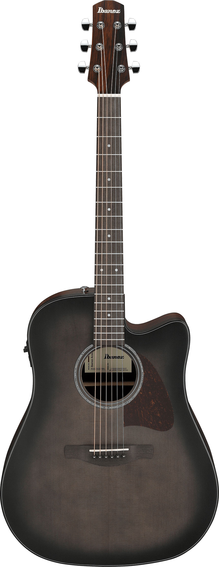 Ibanez AAD70CE Transparent Charcoal Burst