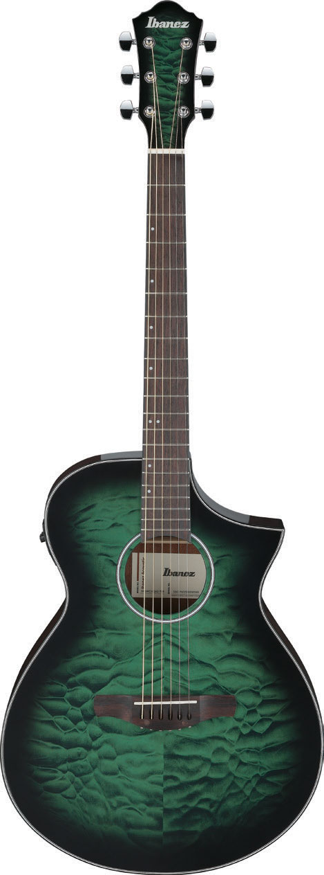 Ibanez AEWC16QA Transparent Emerald Burst High Gloss