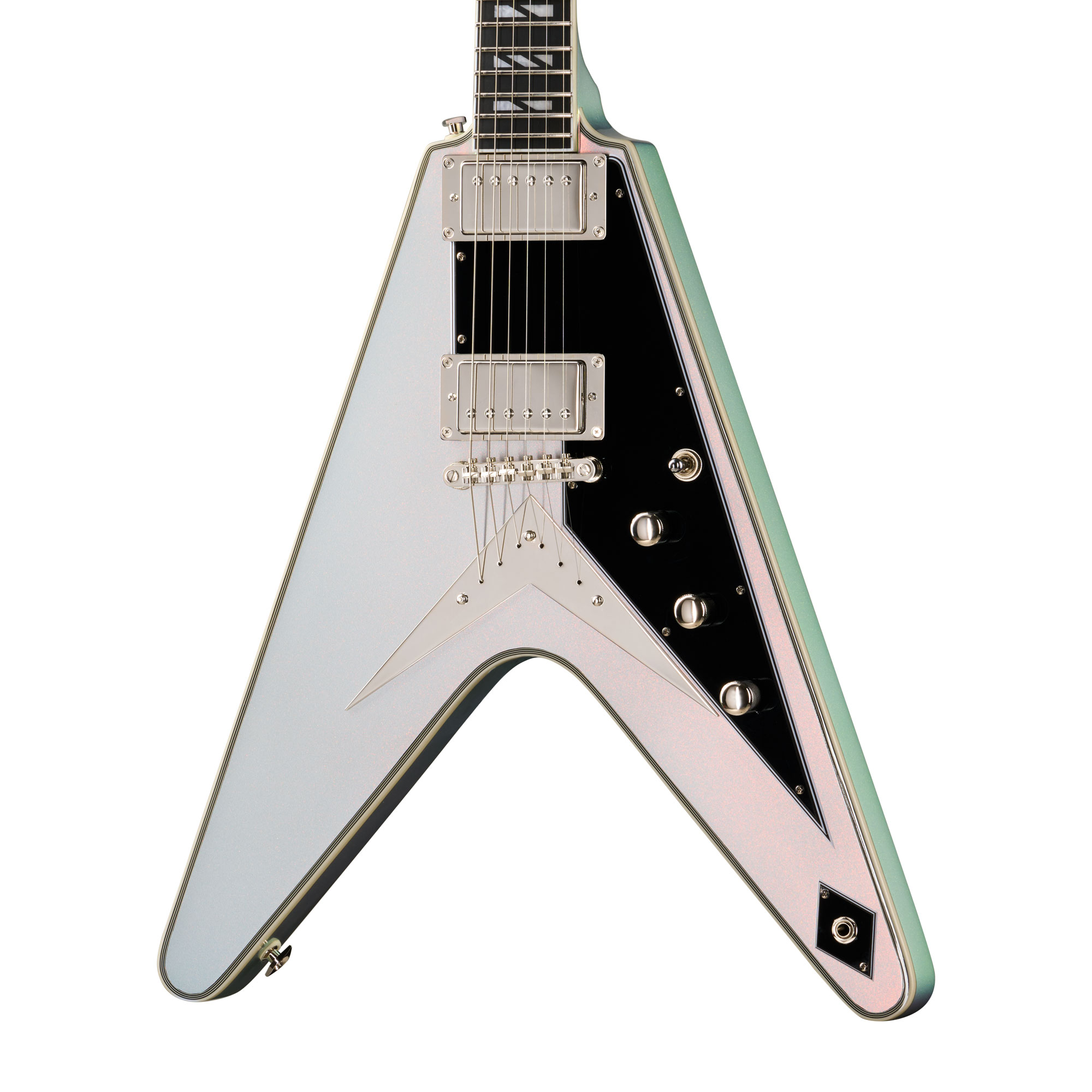 Epiphone Flying V Custom Futura Quicksilver Shift