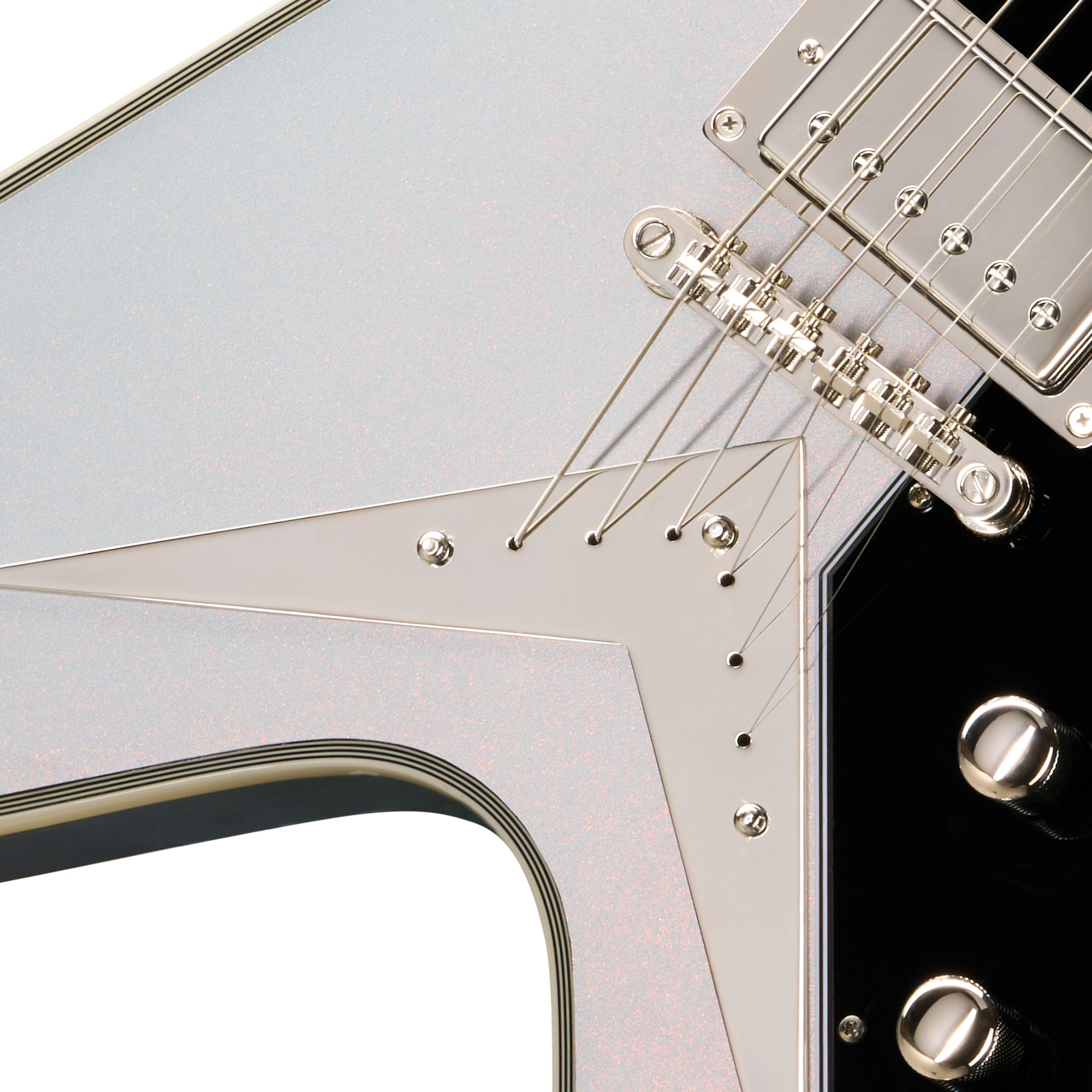 Epiphone Flying V Custom Futura Quicksilver Shift