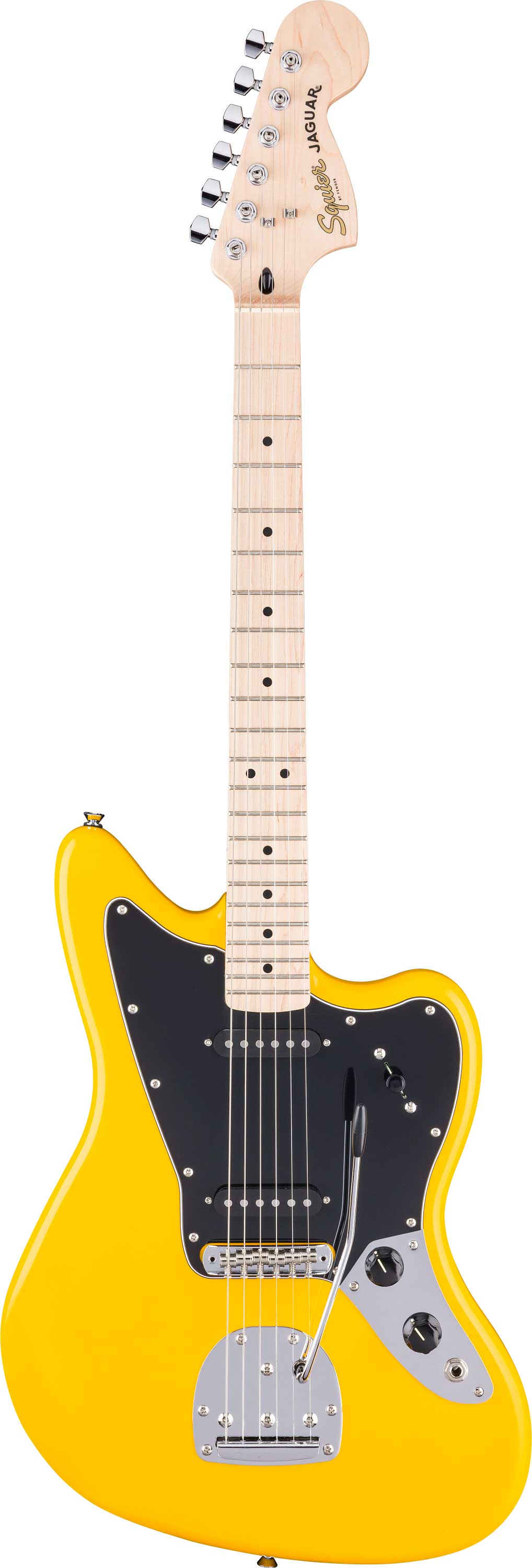 Squier FSR Affinity Jaguar Graffiti Yellow Maple Fingerboard
