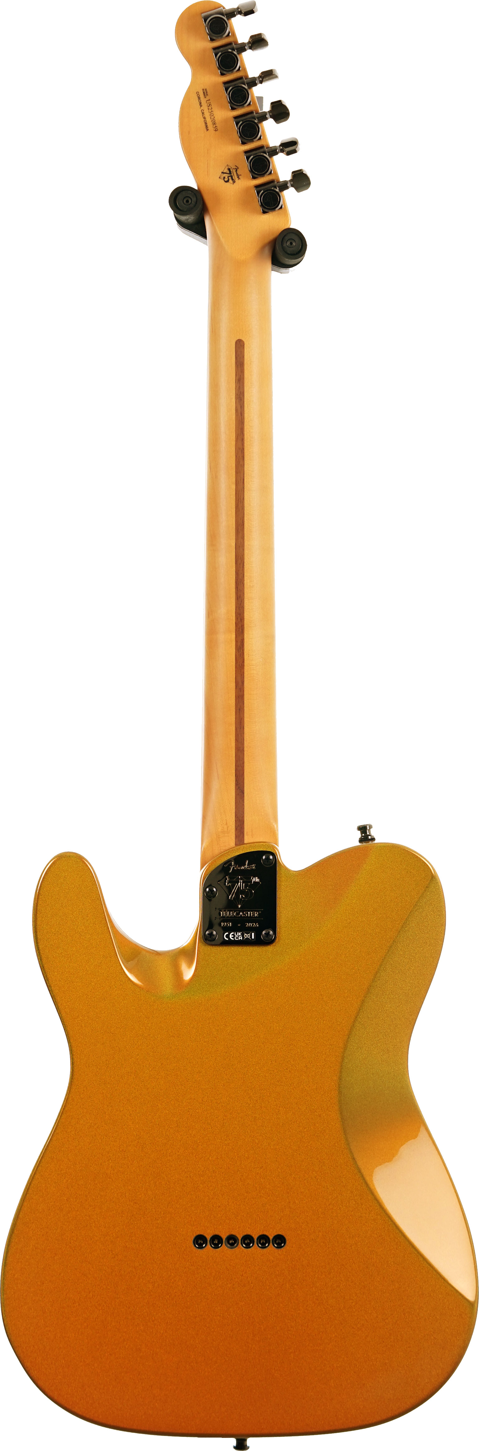 Fender 75th Anniversary American Ultra II Telecaster Liquid Gold Ebony Fingerboard #US25020859