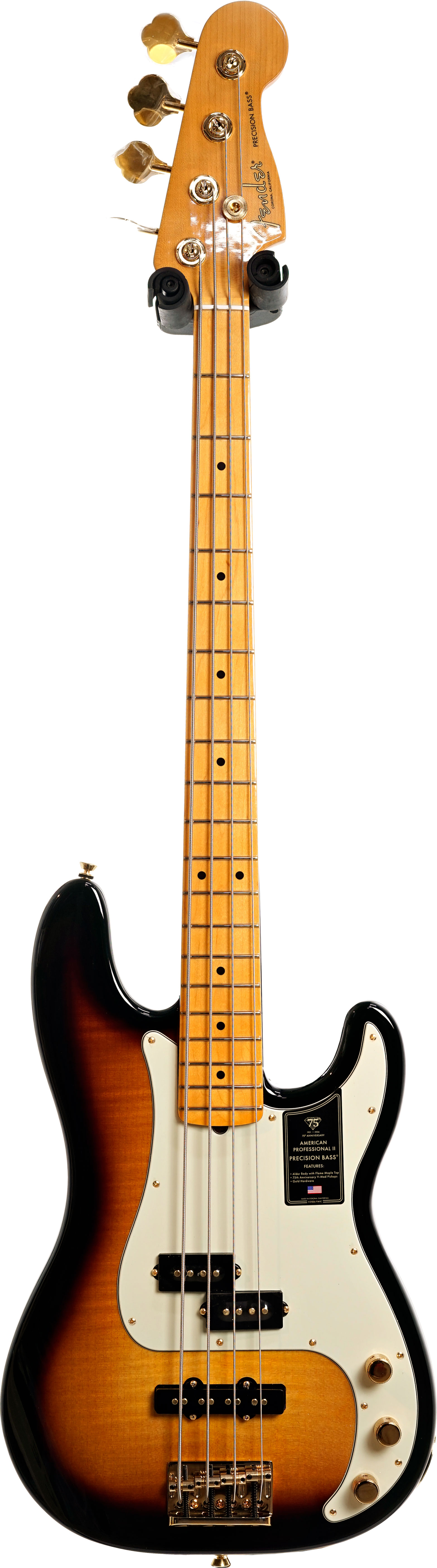 Fender 75th Anniversary American Professional II PJ Bass 2 Colour Sunburst Maple Fingerboard (Nearly New) #US25095955