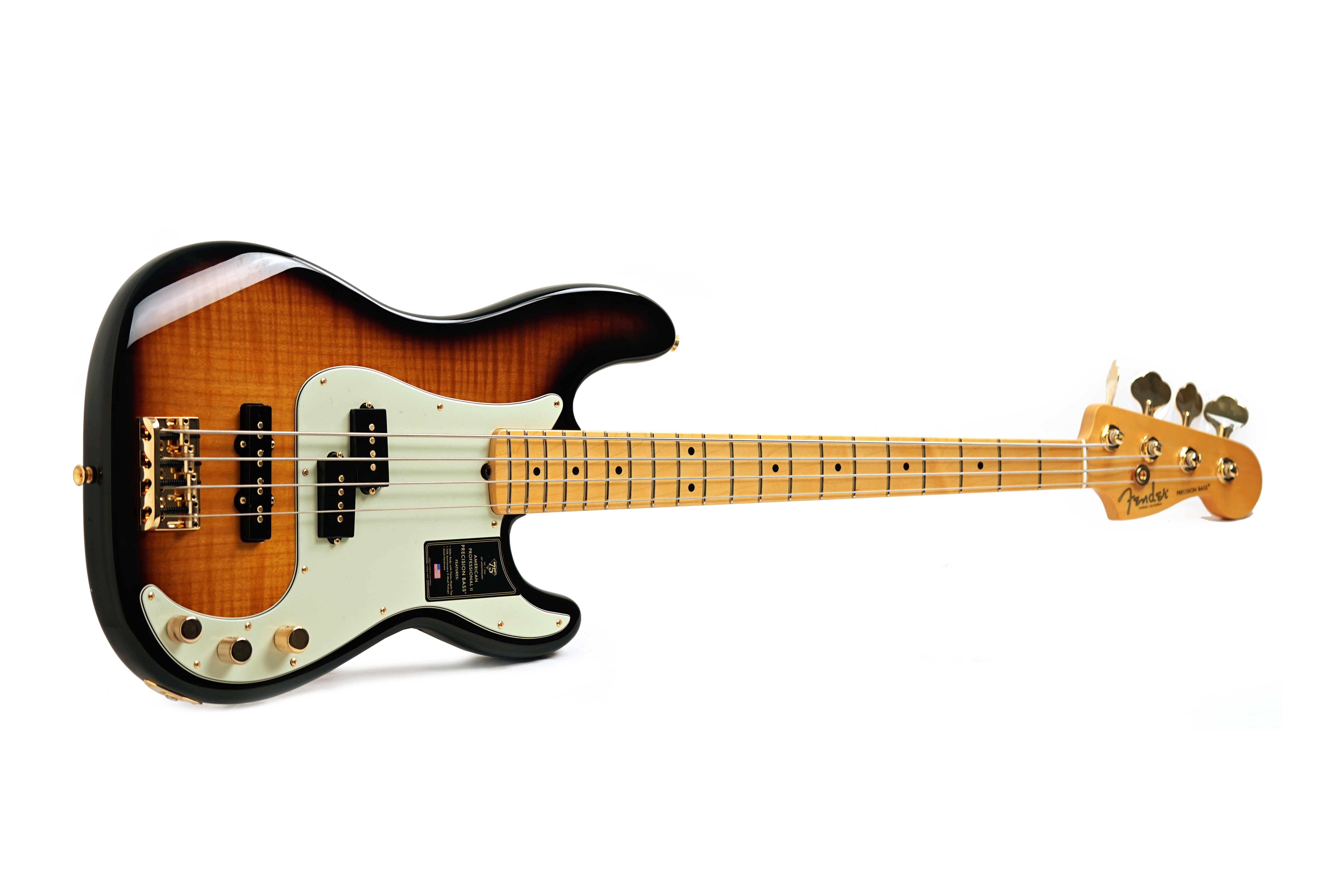 Fender 75th Anniversary American Professional II PJ Bass 2 Colour Sunburst Maple Fingerboard (Nearly New) #US25037726