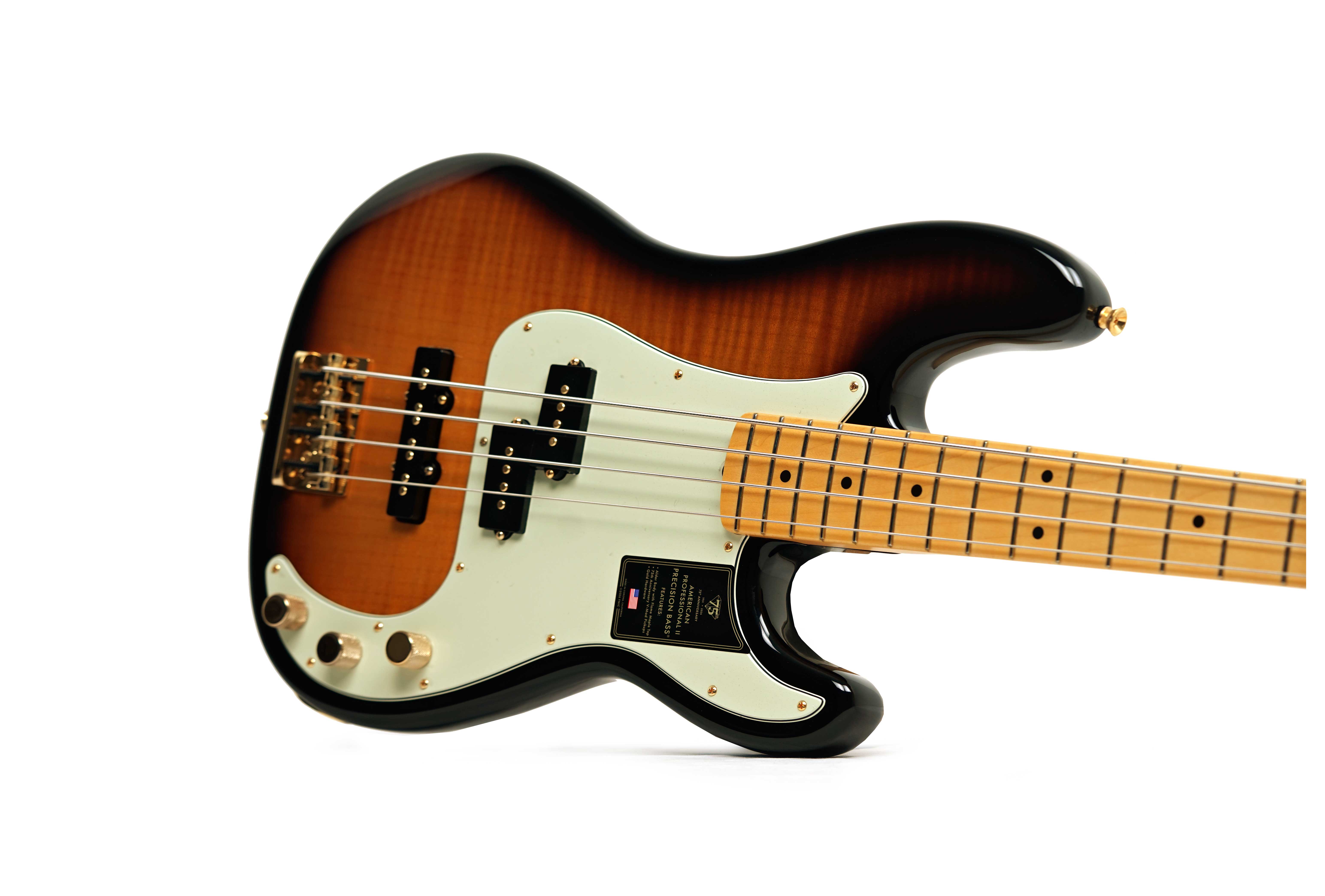 Fender 75th Anniversary American Professional II PJ Bass 2 Colour Sunburst Maple Fingerboard (Nearly New) #US25037726