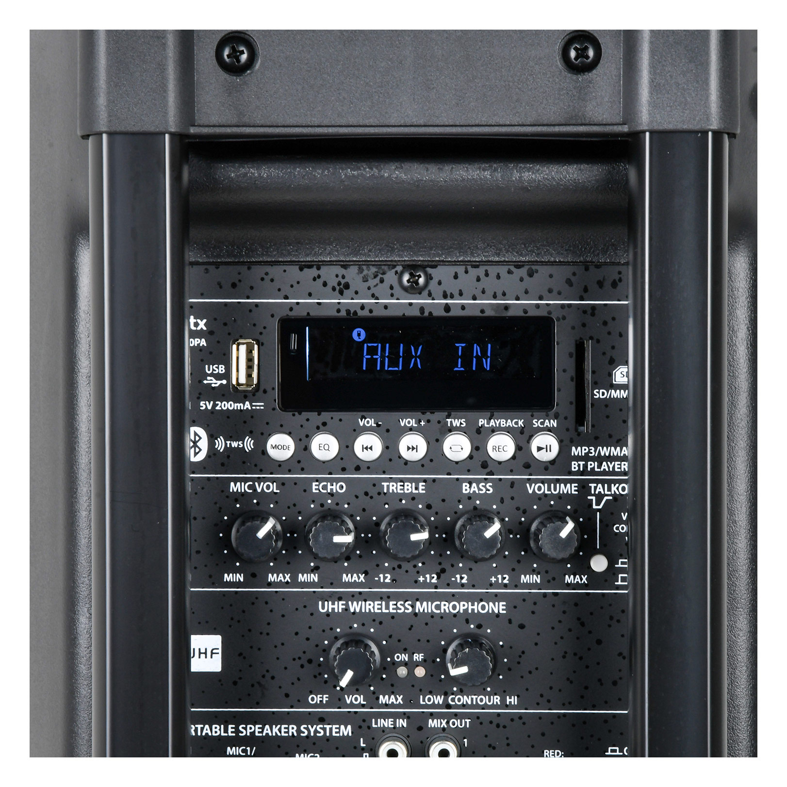 QTX QR10PA Portable PA Speaker with TWS + 1 x UHF Microphone