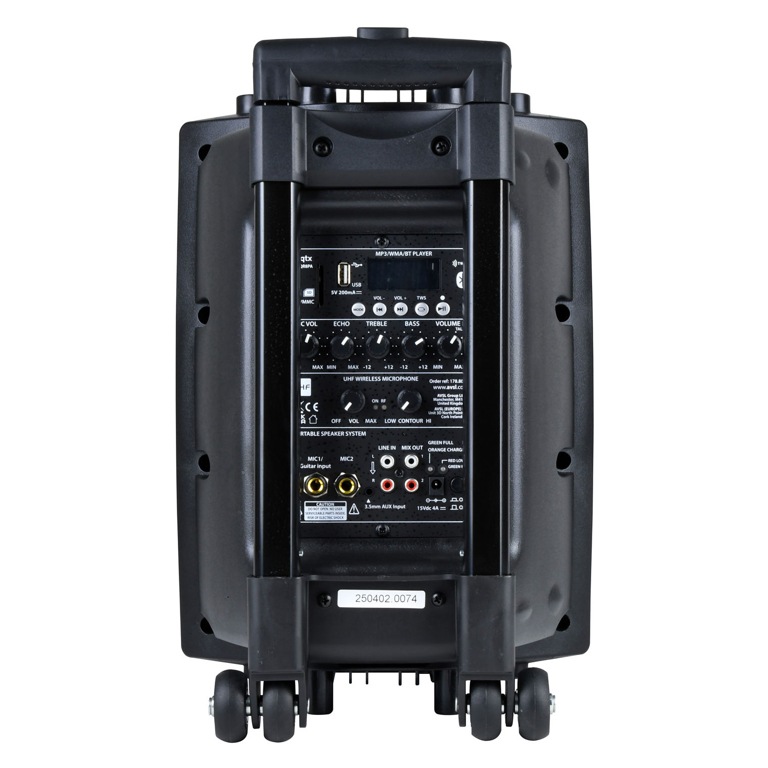 QTX QR8PA Portable PA Speaker with TWS + 1 x UHF Microphone