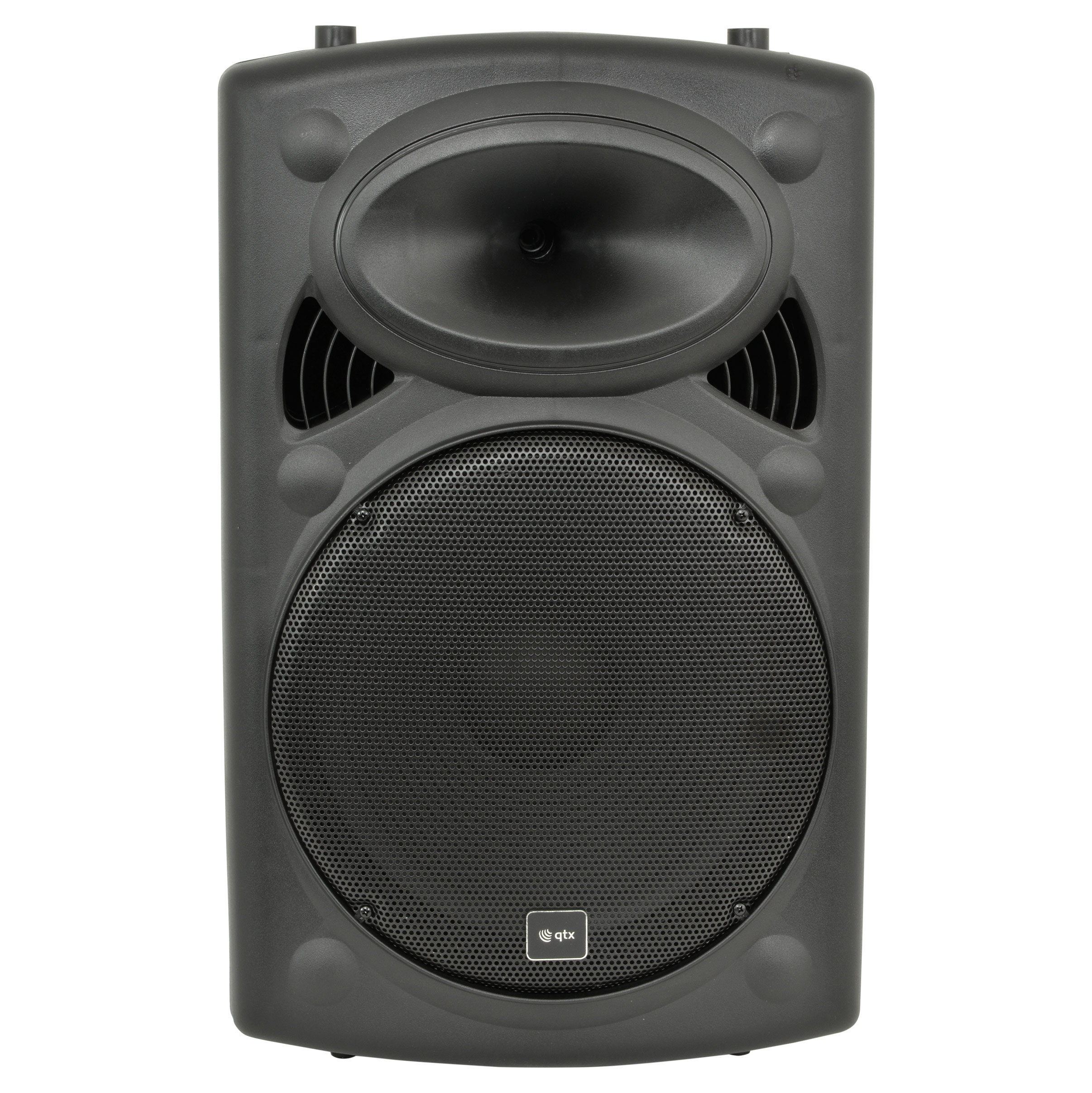 QTX QR15PA Portable PA Speaker with TWS + 2 x UHF Microphones