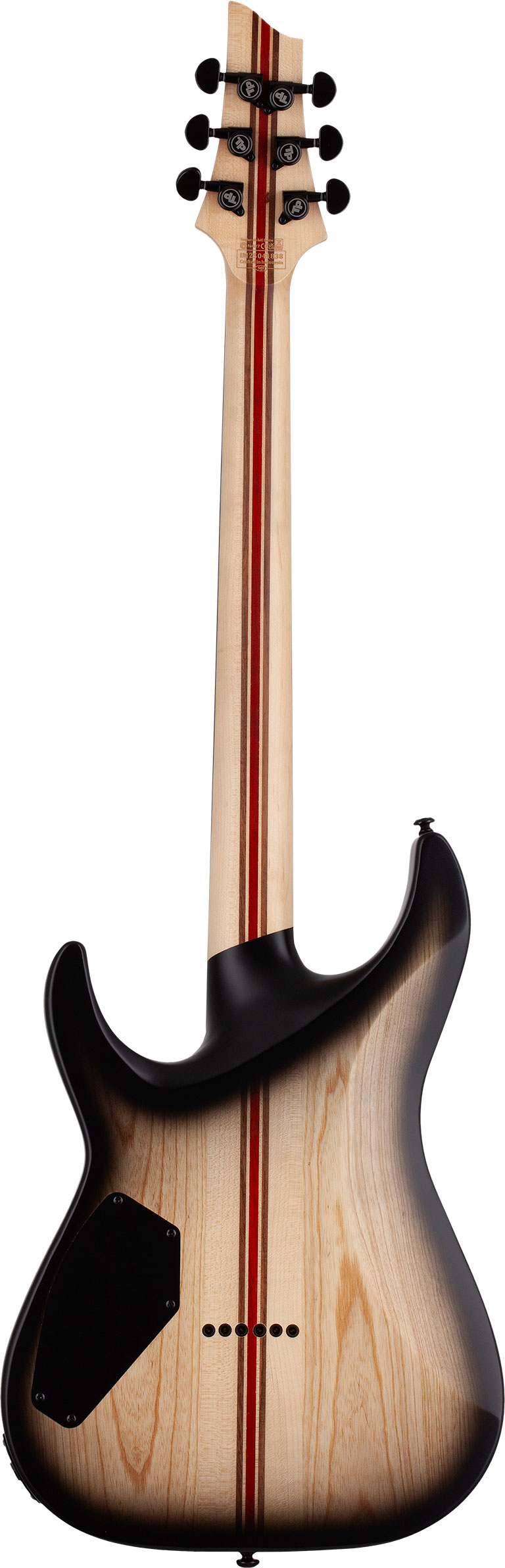 Schecter C-1 Pale Moon Natural Satin Black Burst