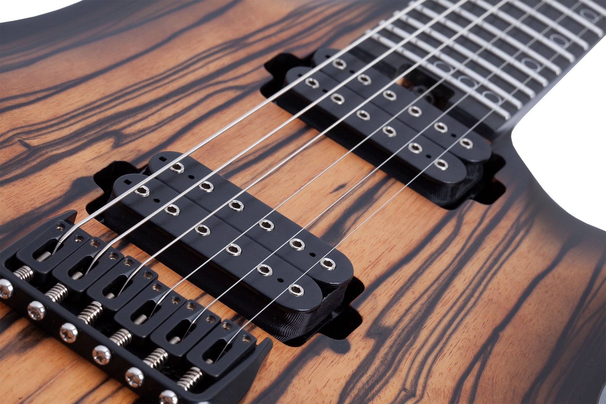 Schecter C-1 Pale Moon Natural Satin Black Burst