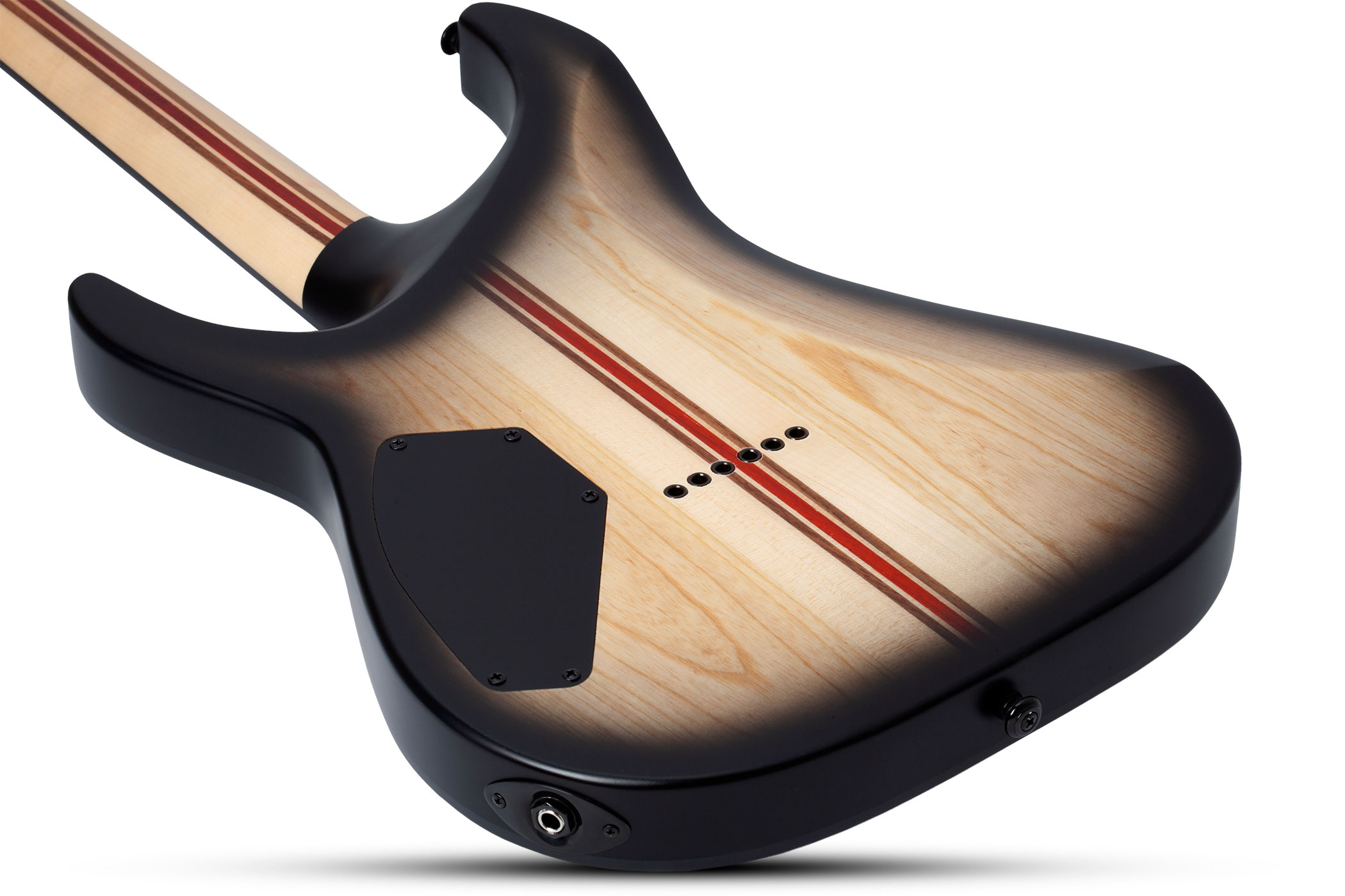 Schecter C-1 Pale Moon Natural Satin Black Burst