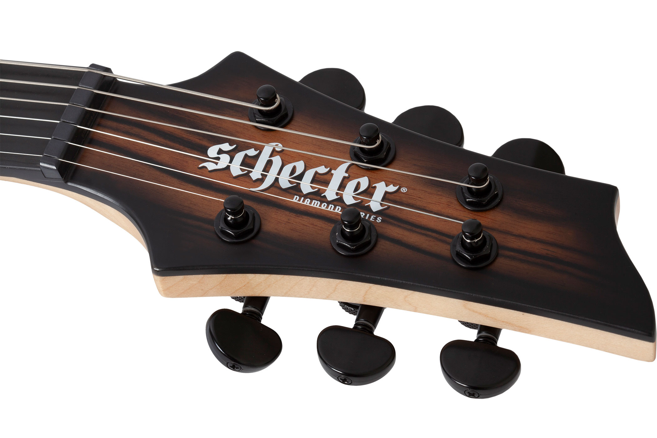 Schecter C-1 Pale Moon Natural Satin Black Burst