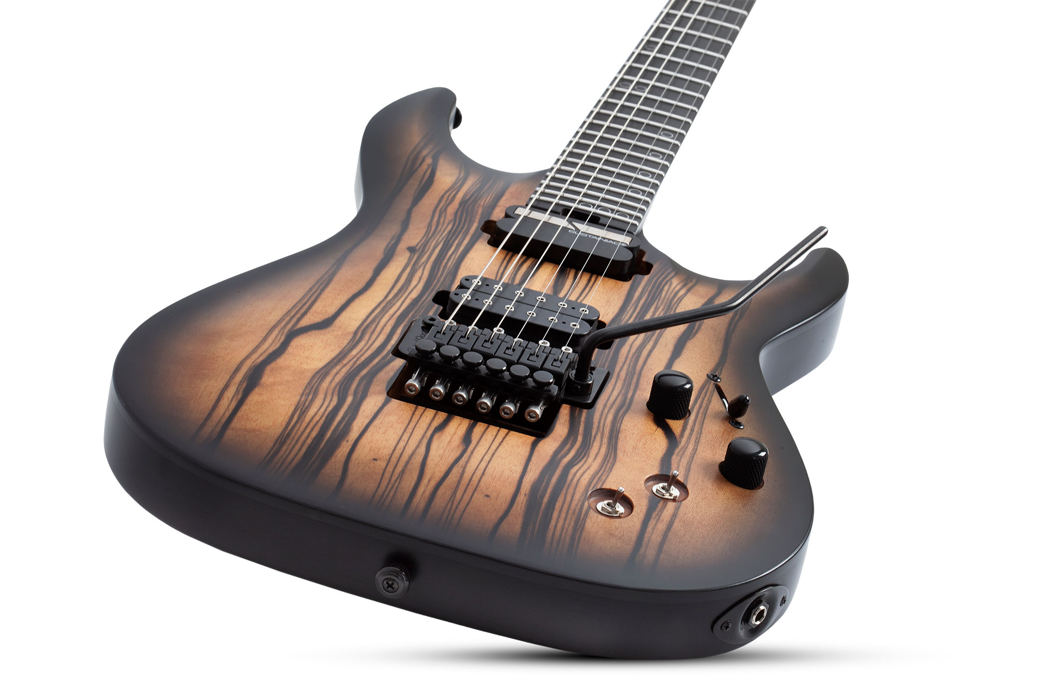 Schecter C-1 FR S Pale Moon Natural Satin Black Burst