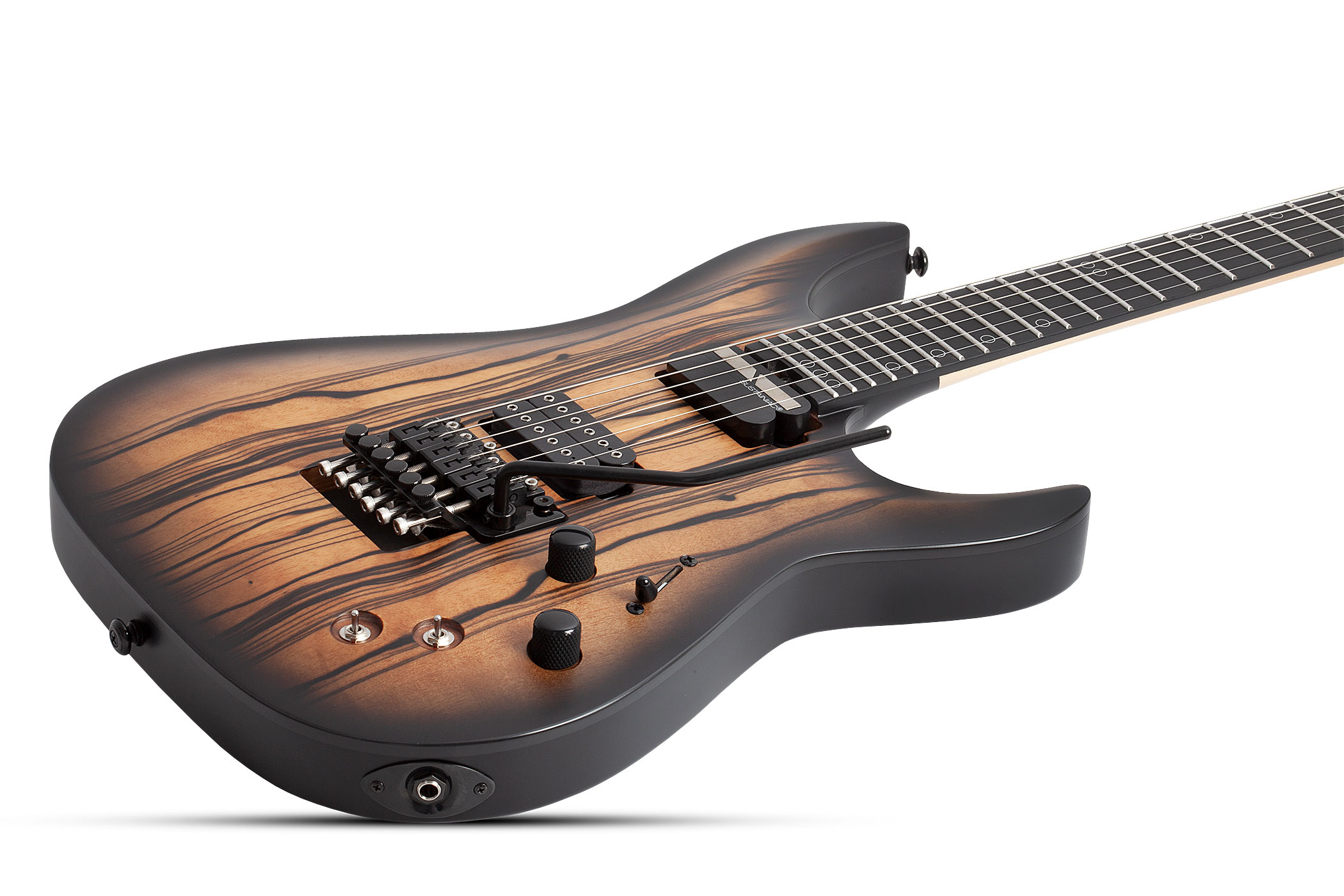 Schecter C-1 FR S Pale Moon Natural Satin Black Burst