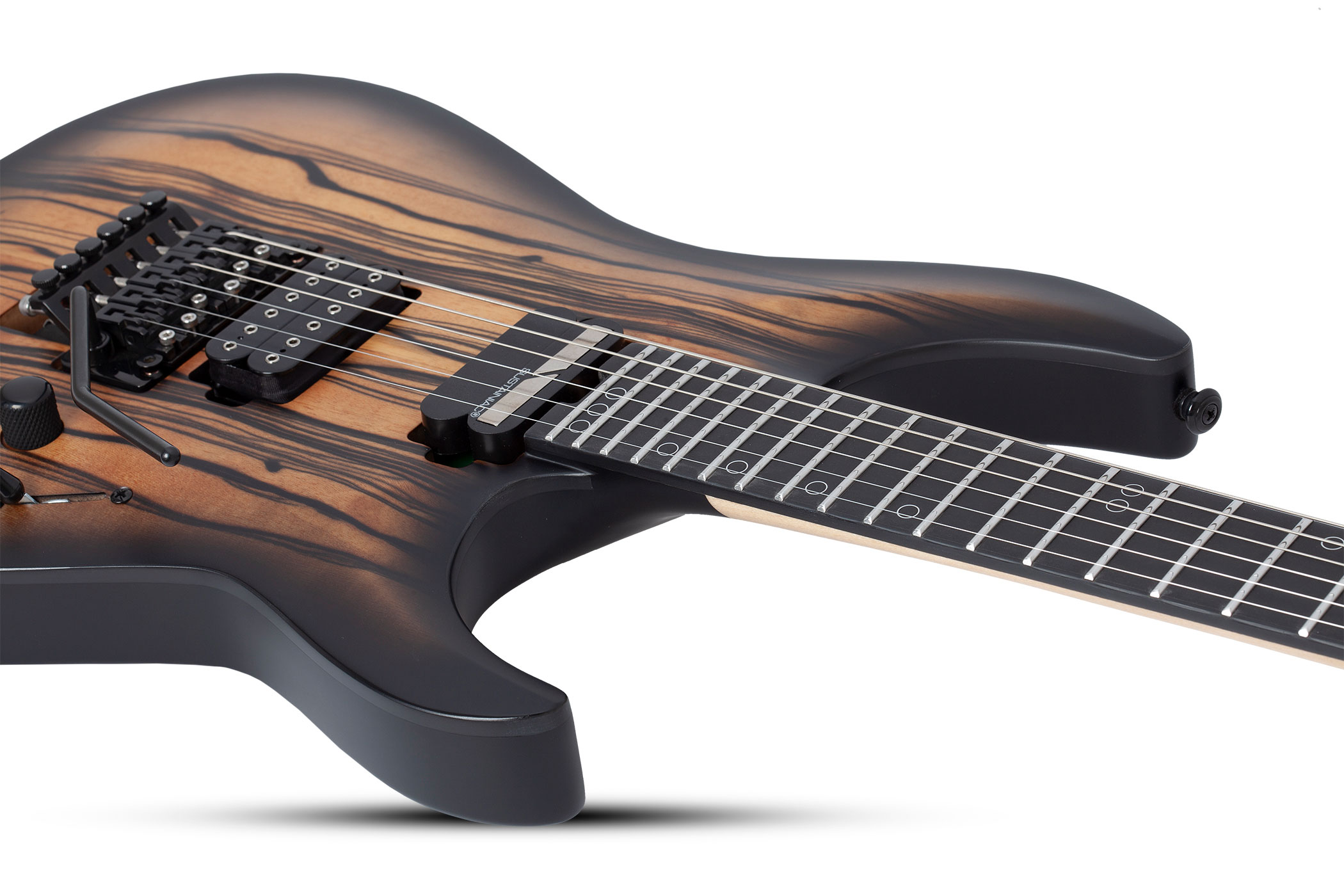 Schecter C-1 FR S Pale Moon Natural Satin Black Burst