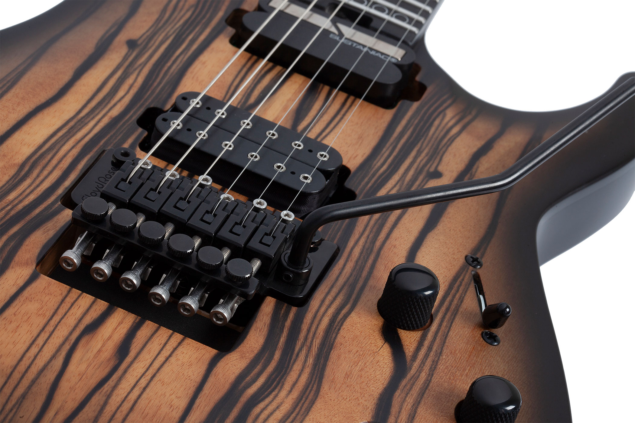 Schecter C-1 FR S Pale Moon Natural Satin Black Burst