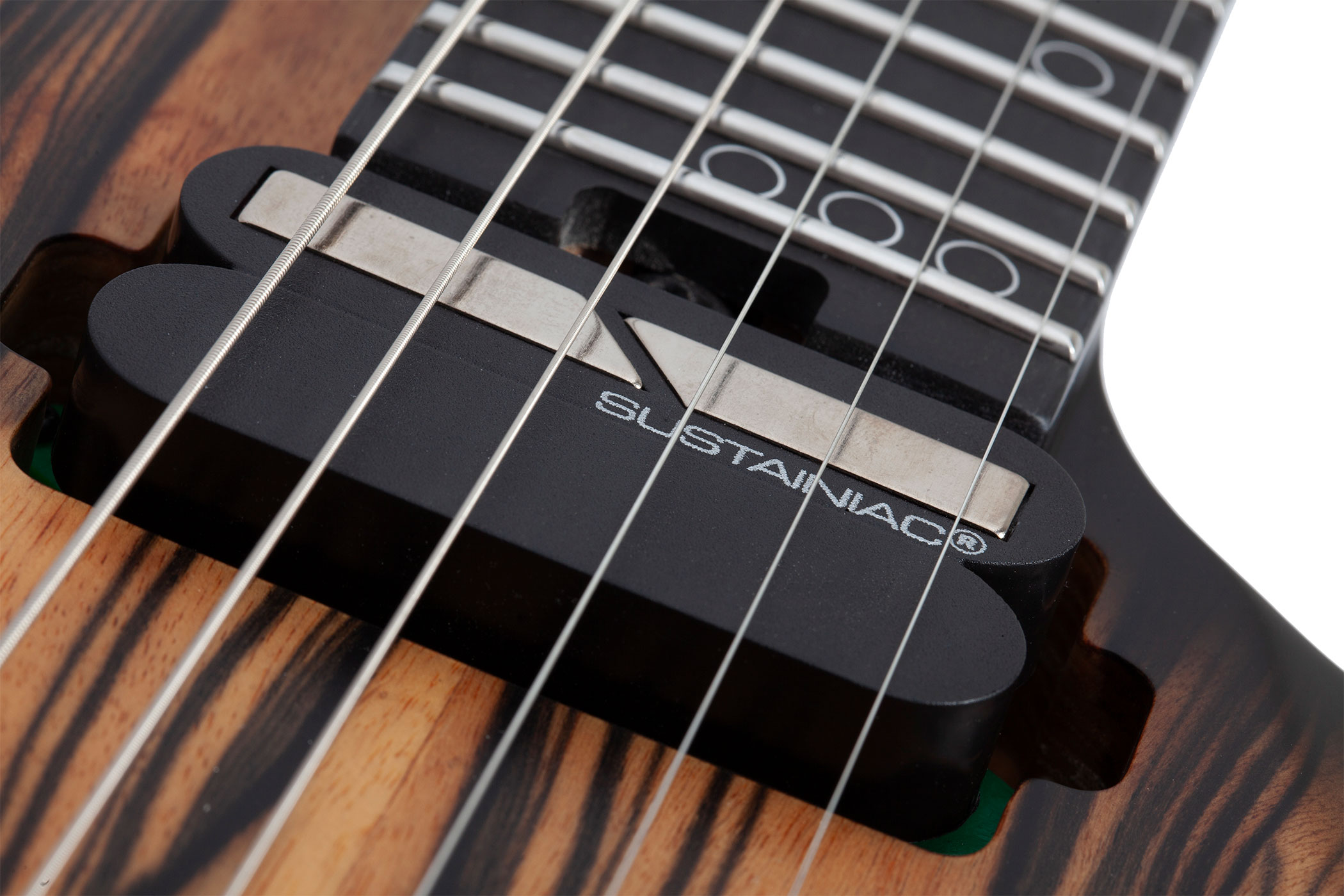 Schecter C-1 FR S Pale Moon Natural Satin Black Burst