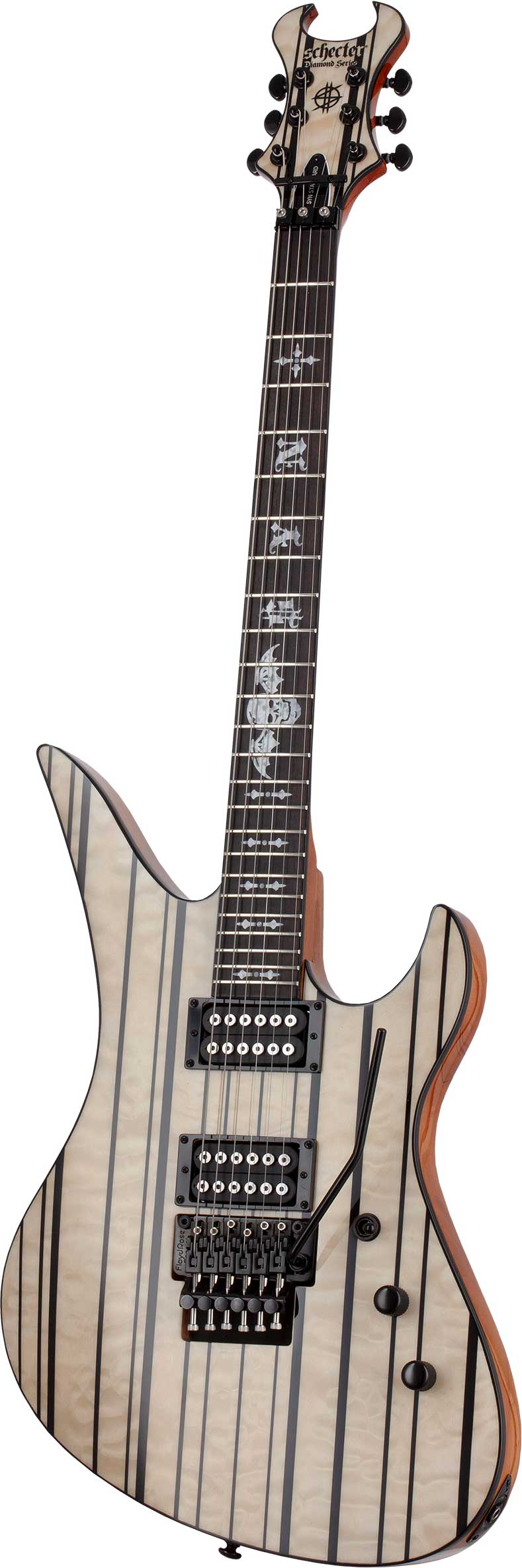Schecter Synyster Standard Plus Gloss Natural with Black Pin Stripes