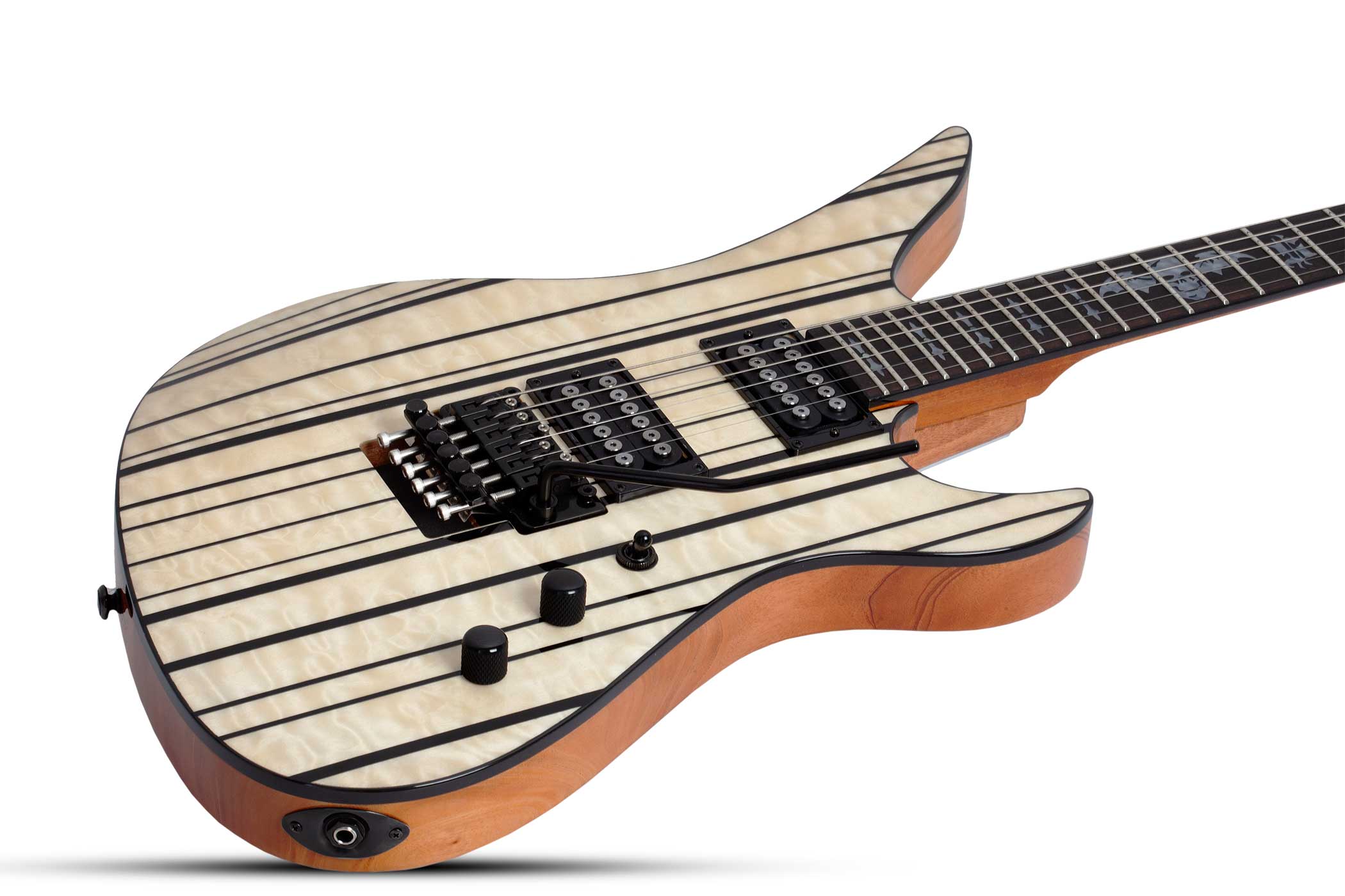 Schecter Synyster Standard Plus Gloss Natural with Black Pin Stripes