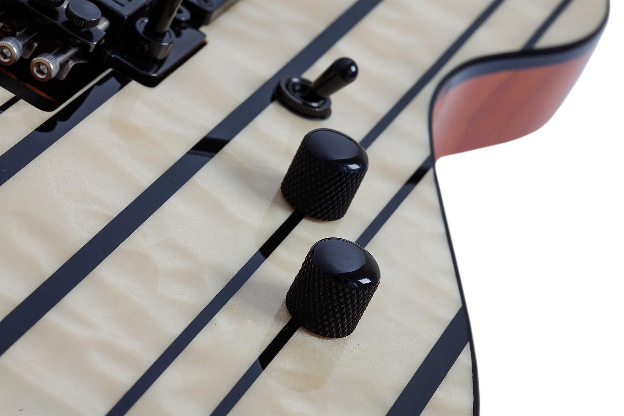 Schecter Synyster Standard Plus Gloss Natural with Black Pin Stripes